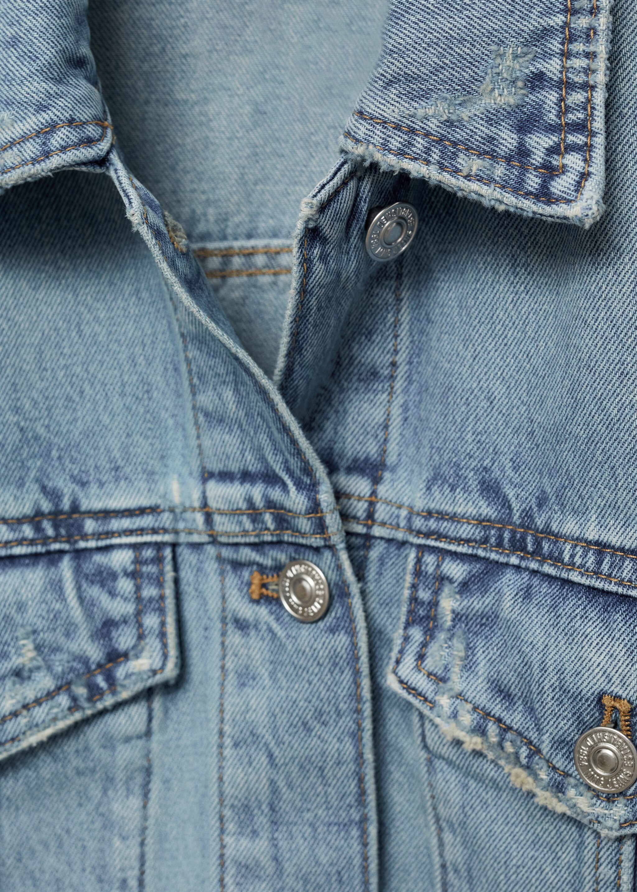Blouson jean poches - Détail de l'article 8, Bleu moyen. Ref: 77030358-00.