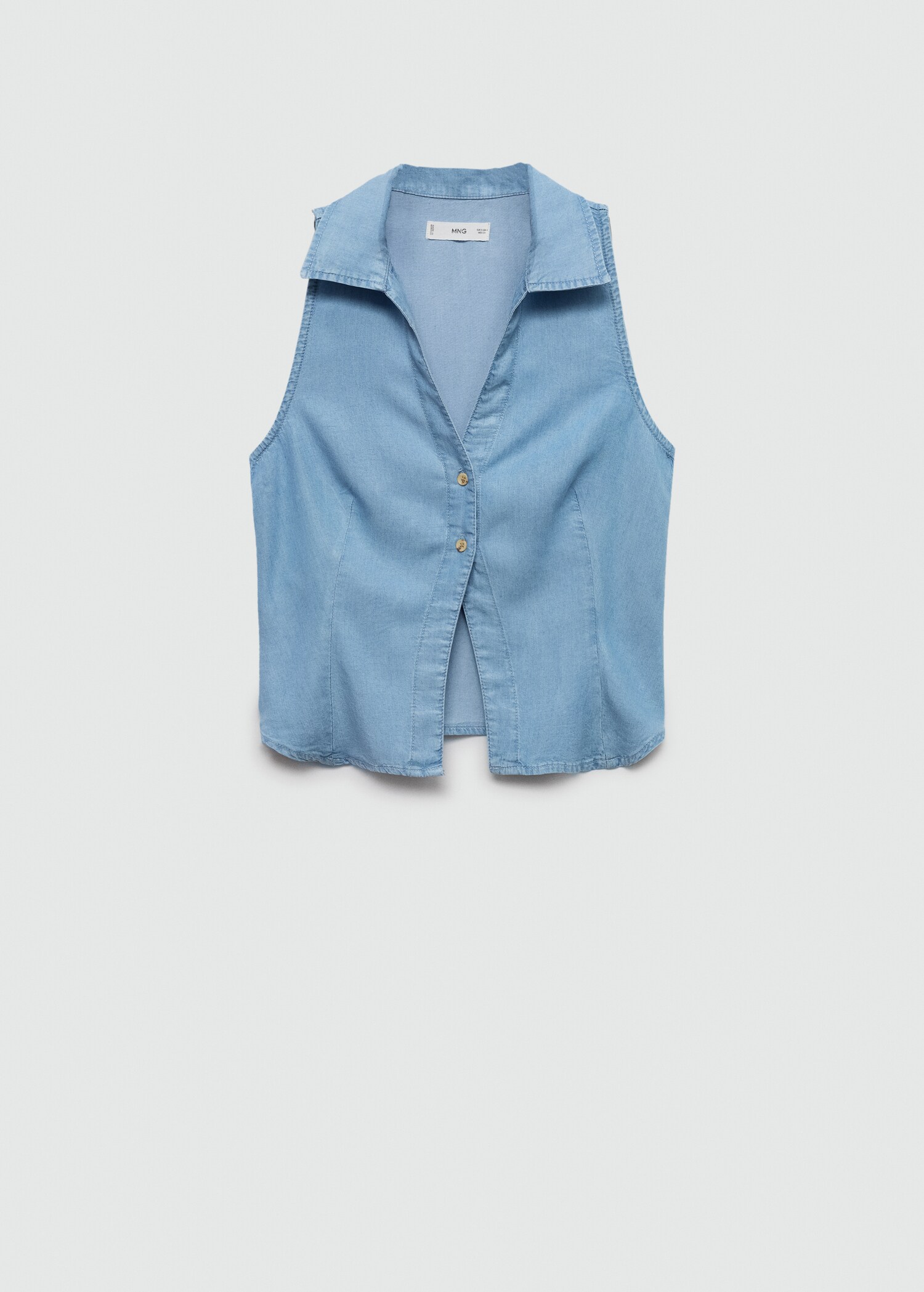 Camisa aberta de liocel - Artigo sem modelo