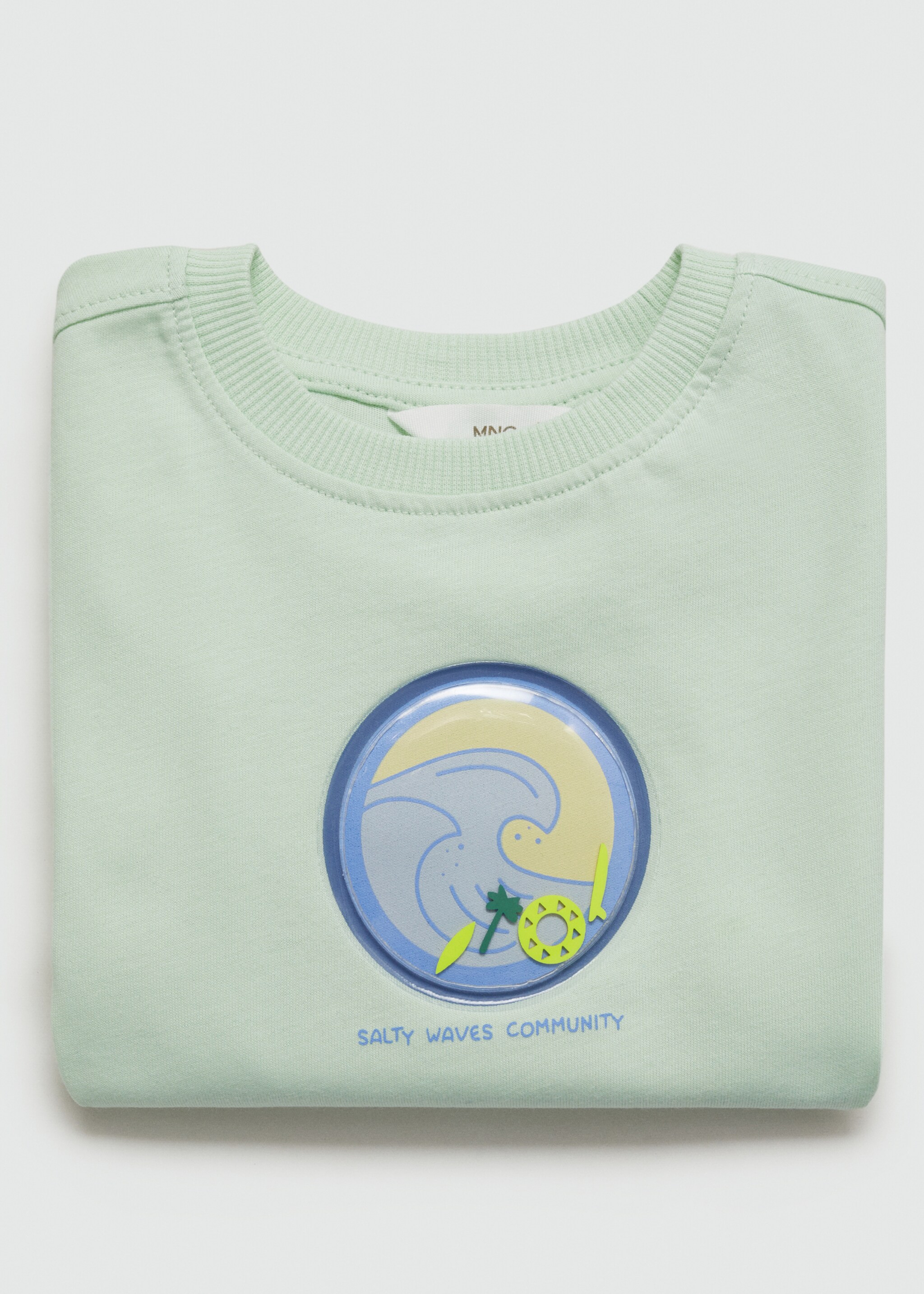 Embossed detail printed t-shirt - Details of the article 0