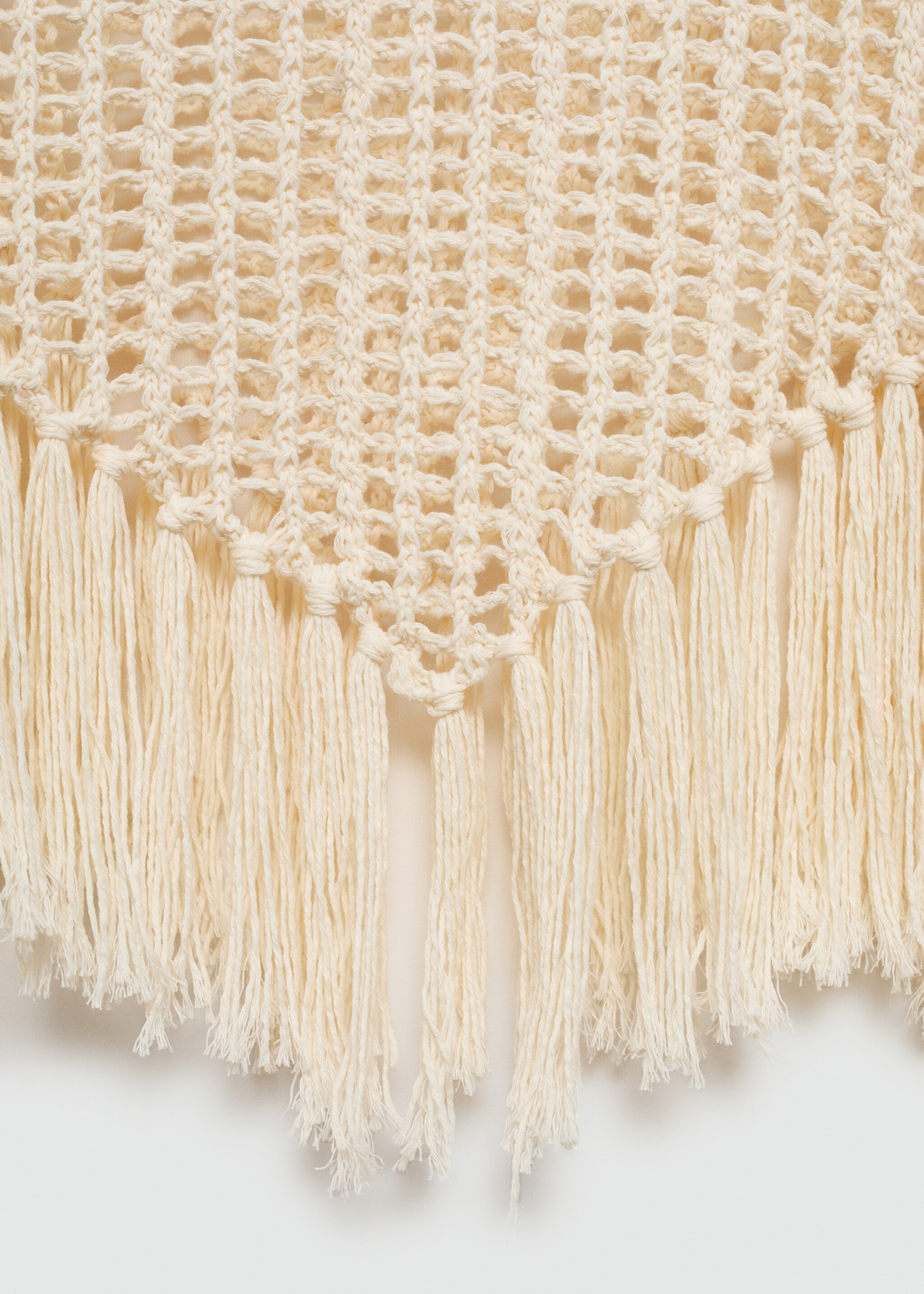 Openwork knitted sweater with fringes - Details of the article 8