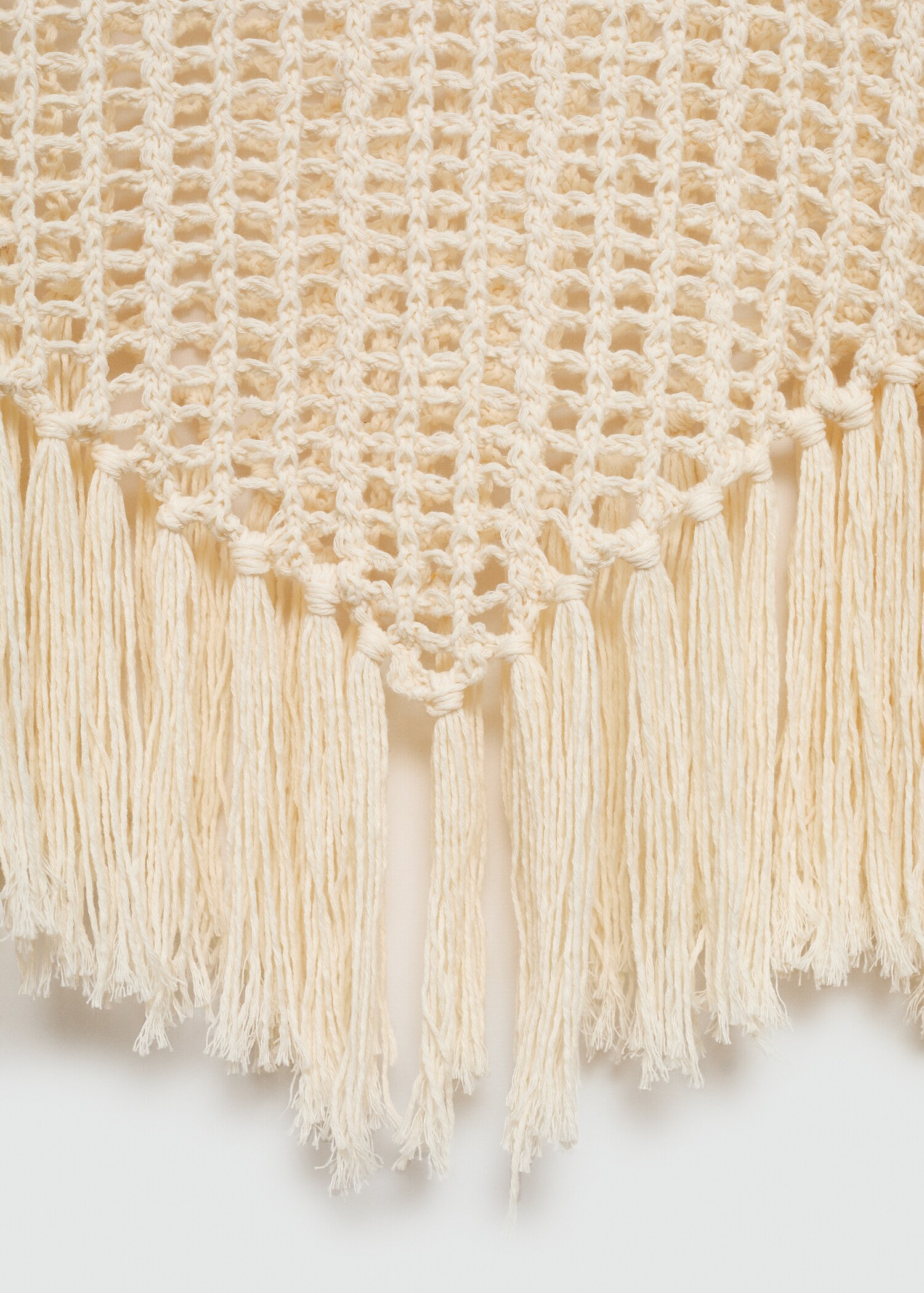 Openwork knitted sweater with fringes - Details of the article 8