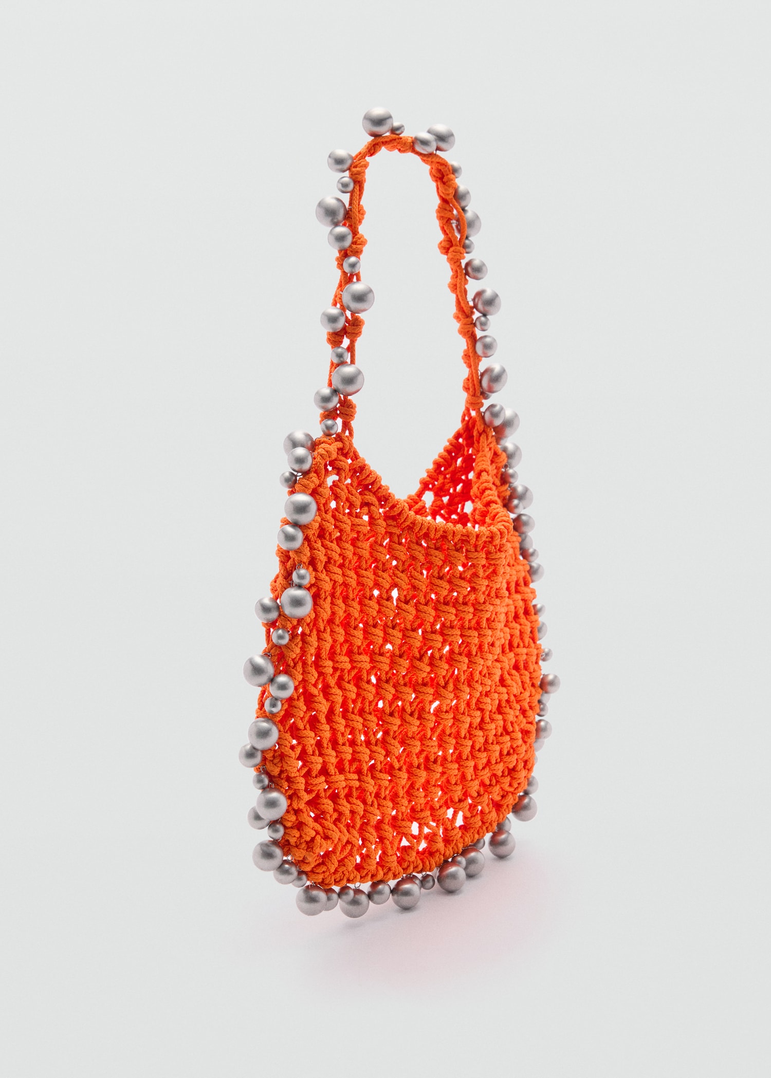 Mango Outlet Braided Design Bag Mango Beaded Shopper Bag Women
