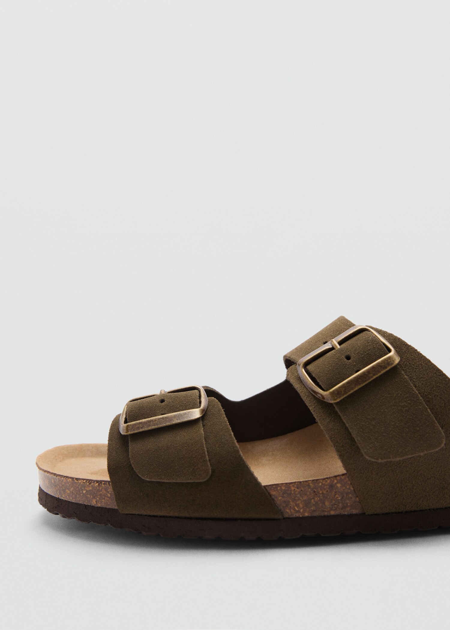Split leather sandals with buckle - Details of the article 1