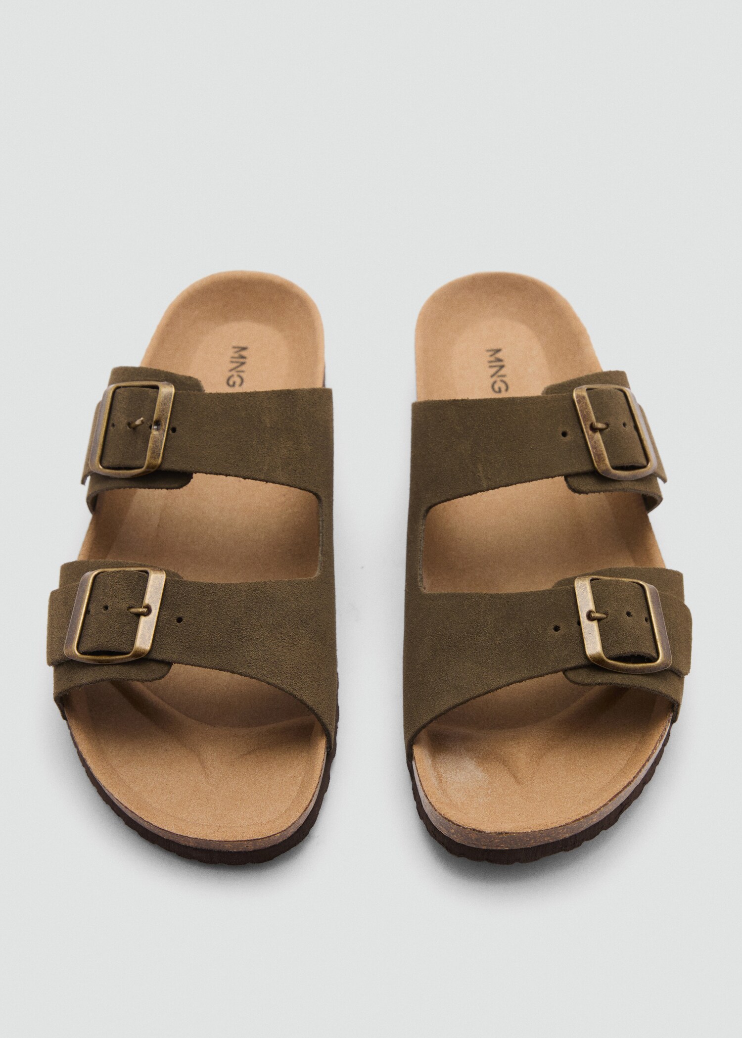 Split leather sandals with buckle - Details of the article 2