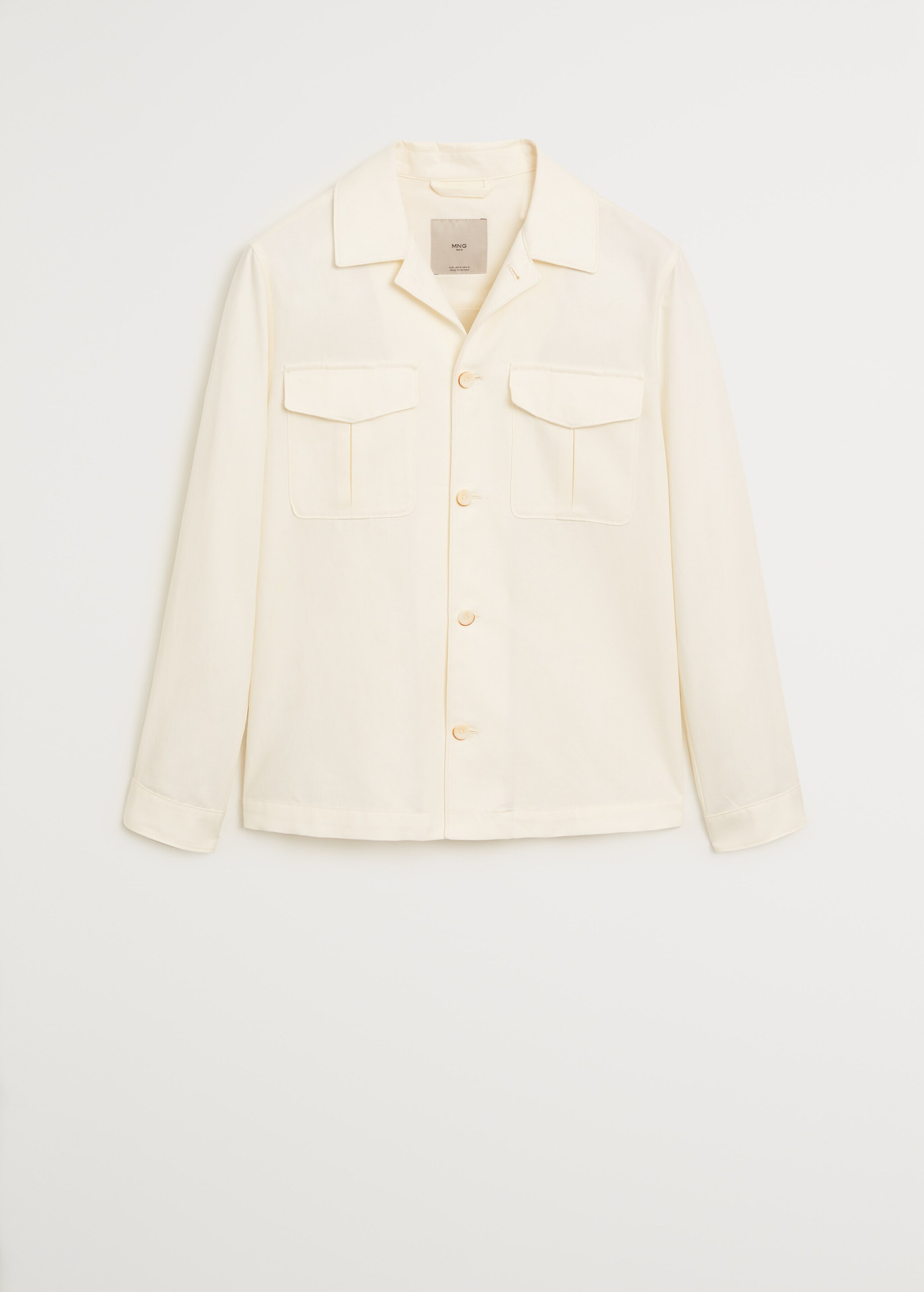Chaqueta algodón lino bolsillos - Artículo sin modelo