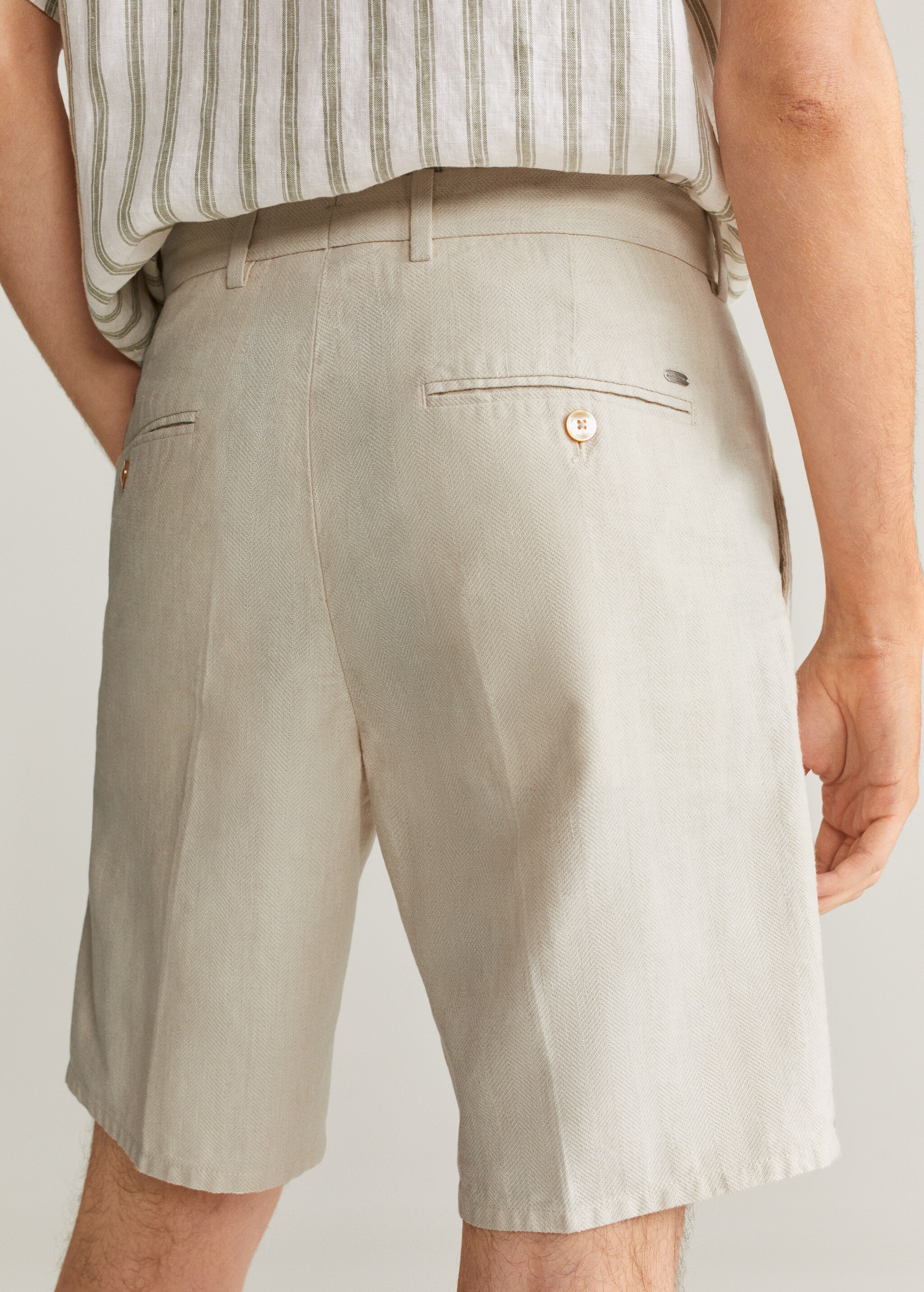 Bermudas estilo chino algodón lino - Detalle del artículo 1