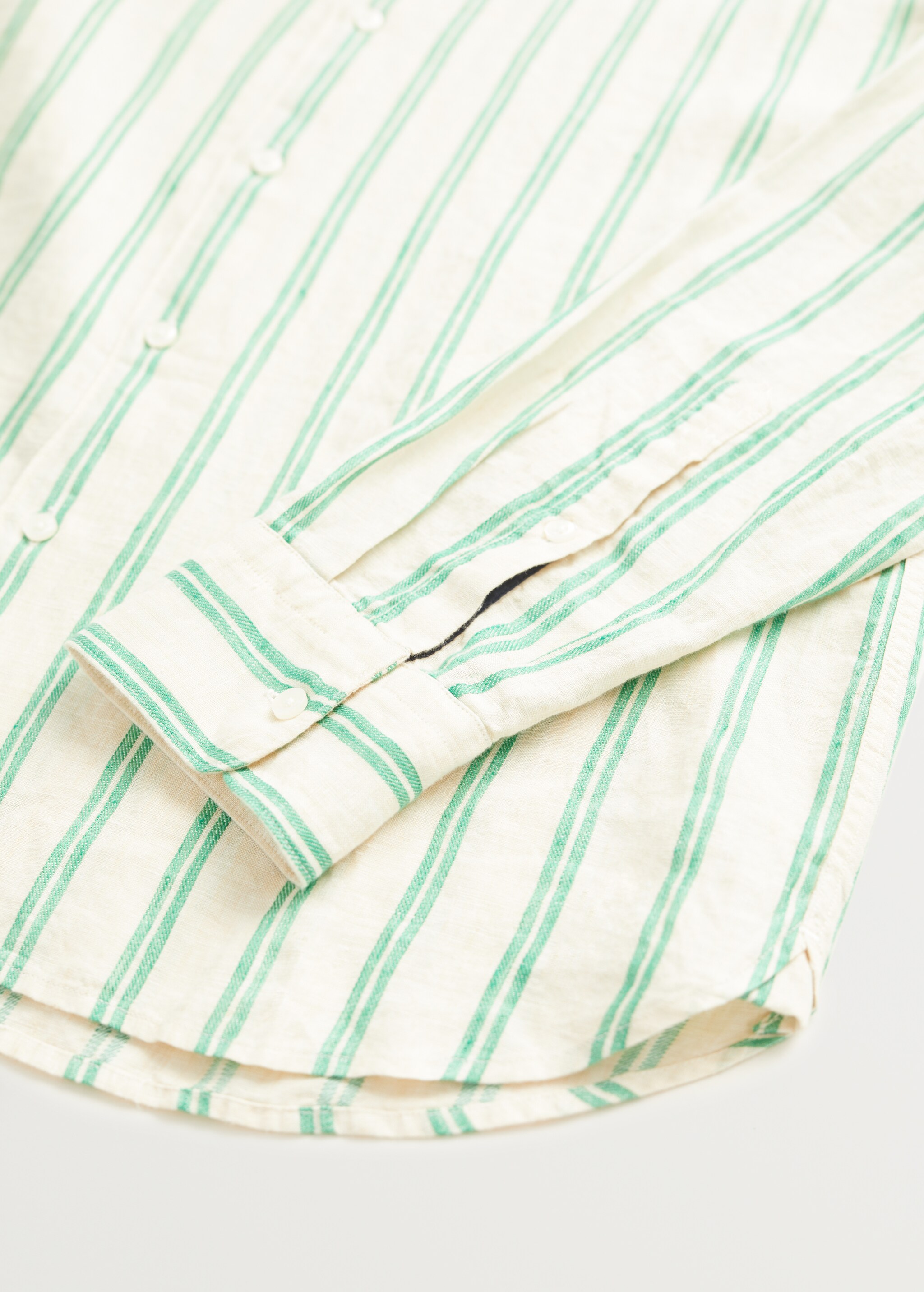 Camisa regular fit 100% lino rayas - Detalle del artículo 9