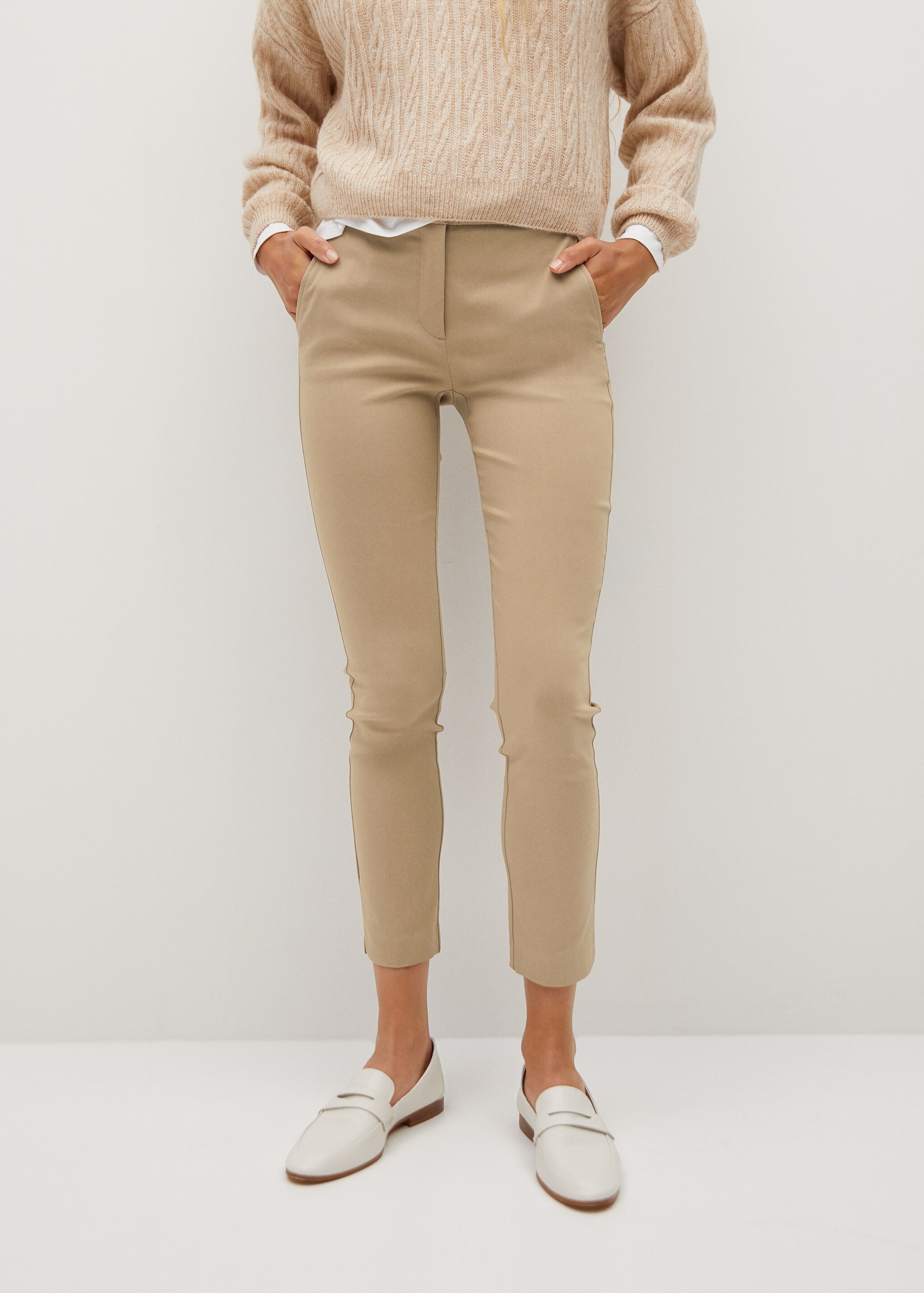 Crop skinny trousers - Medium plane