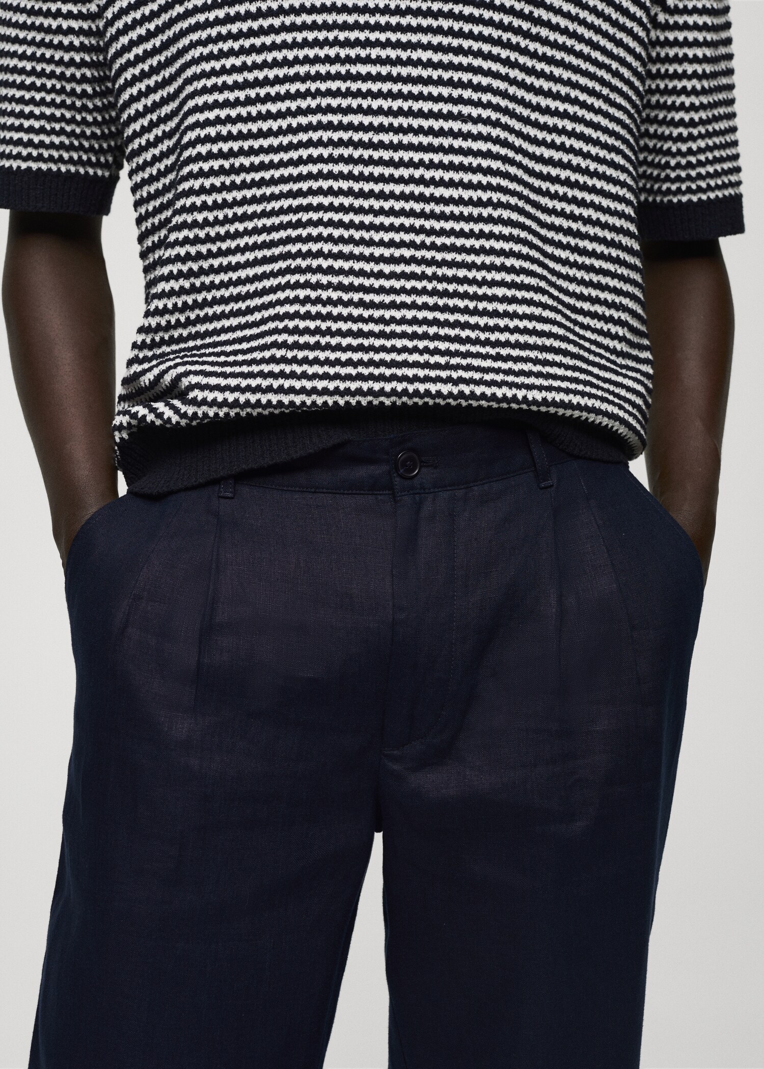 Relaxed-Fit-Hose aus 100 % Leinen - Detail des Artikels 1