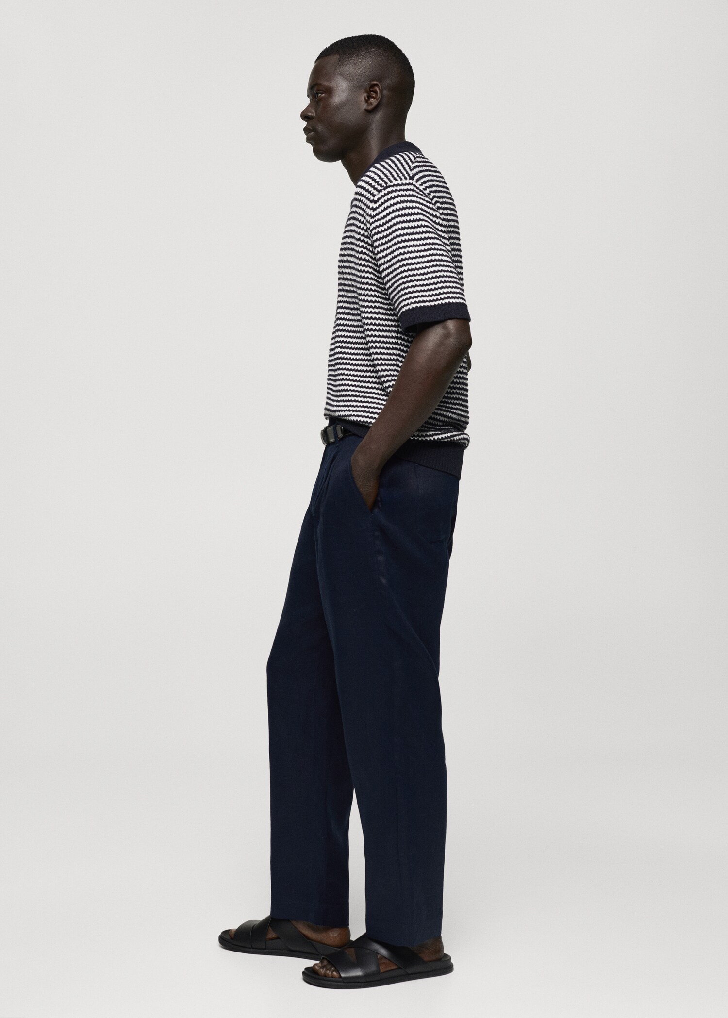 Relaxed-Fit-Hose aus 100 % Leinen - Detail des Artikels 2