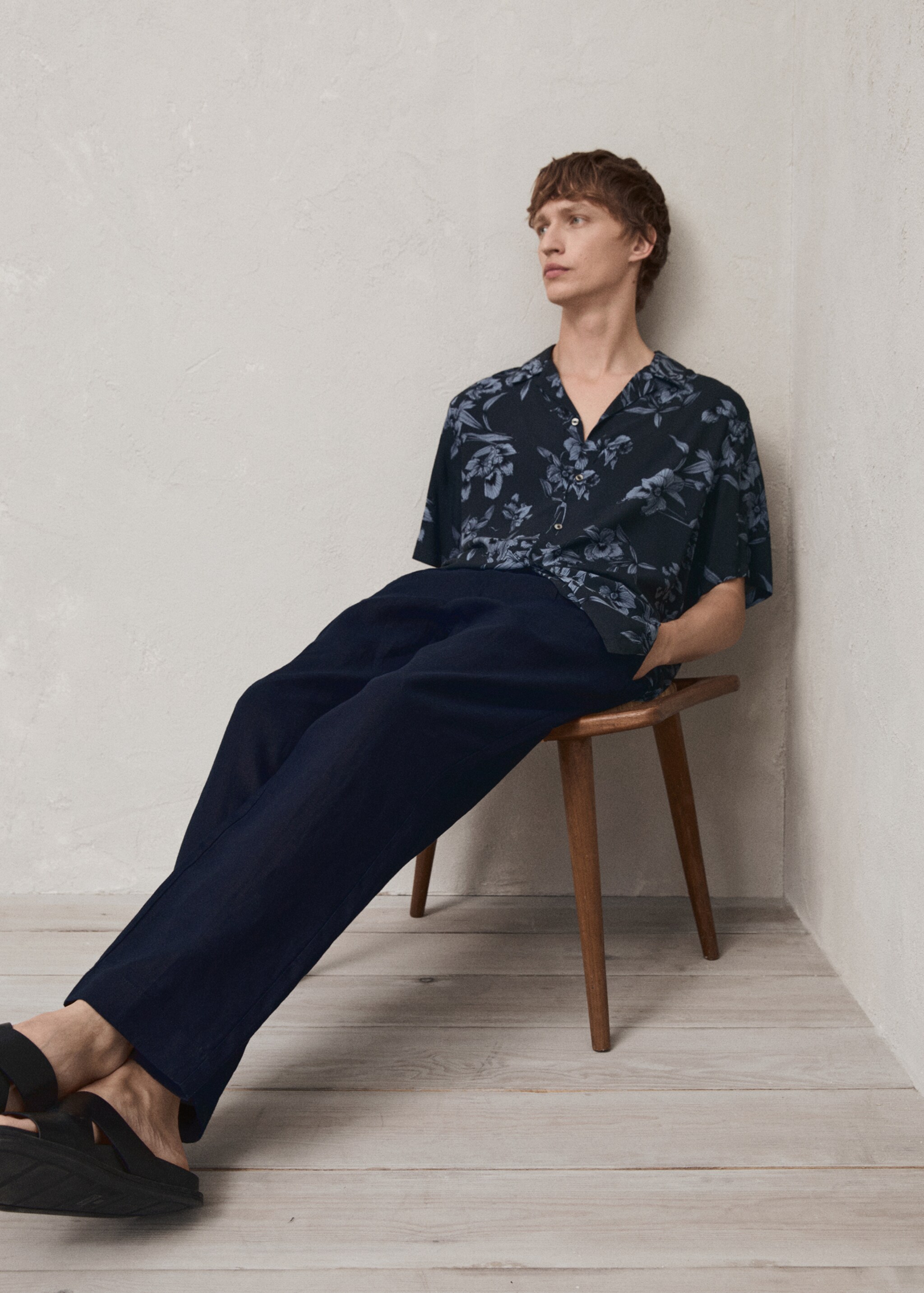 Pantalon 100 % lin relaxed-fit - Détail de l'article 5