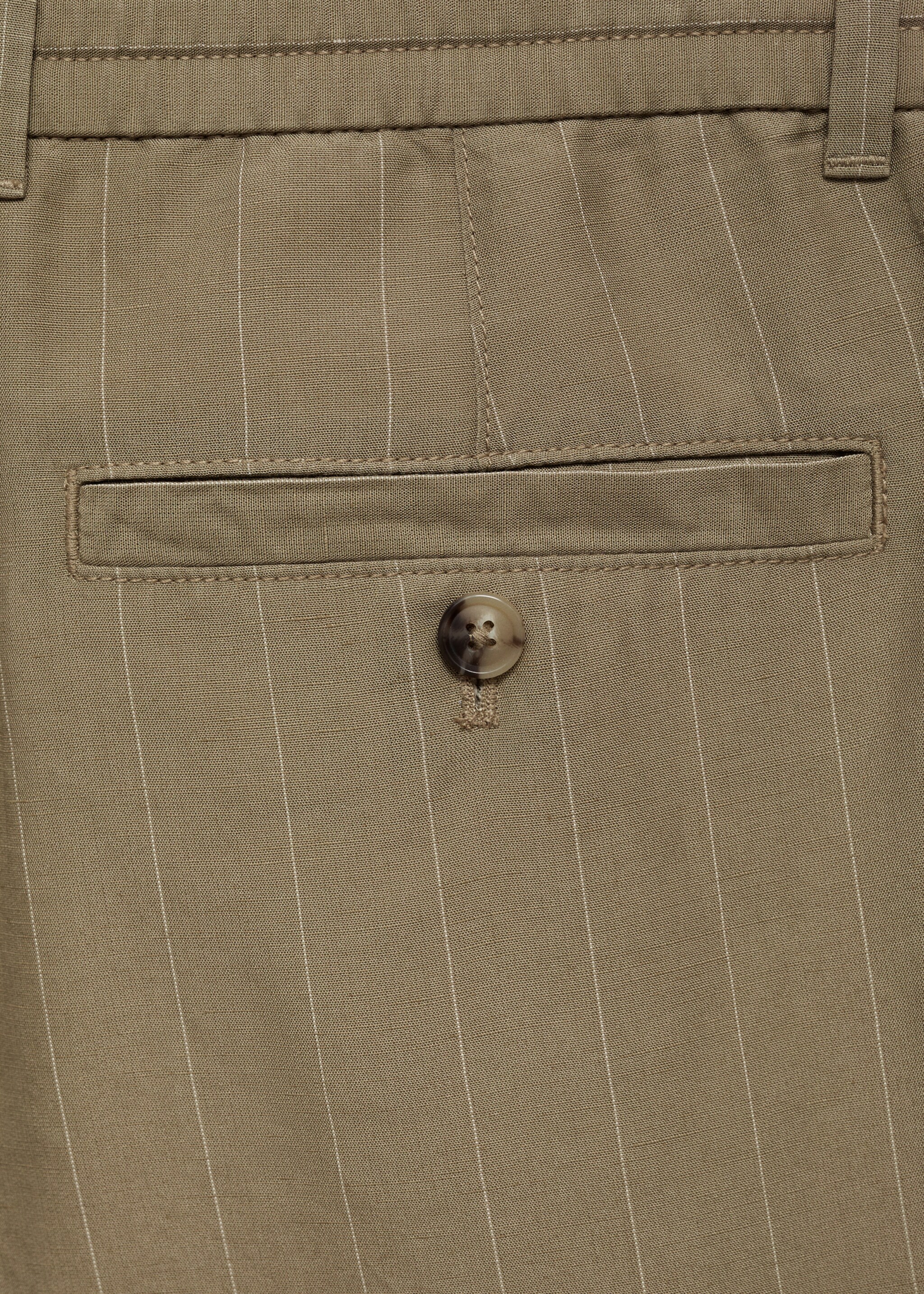 Gestreifte Hose aus Leinengemisch mit Kordelzug - Detail des Artikels 0