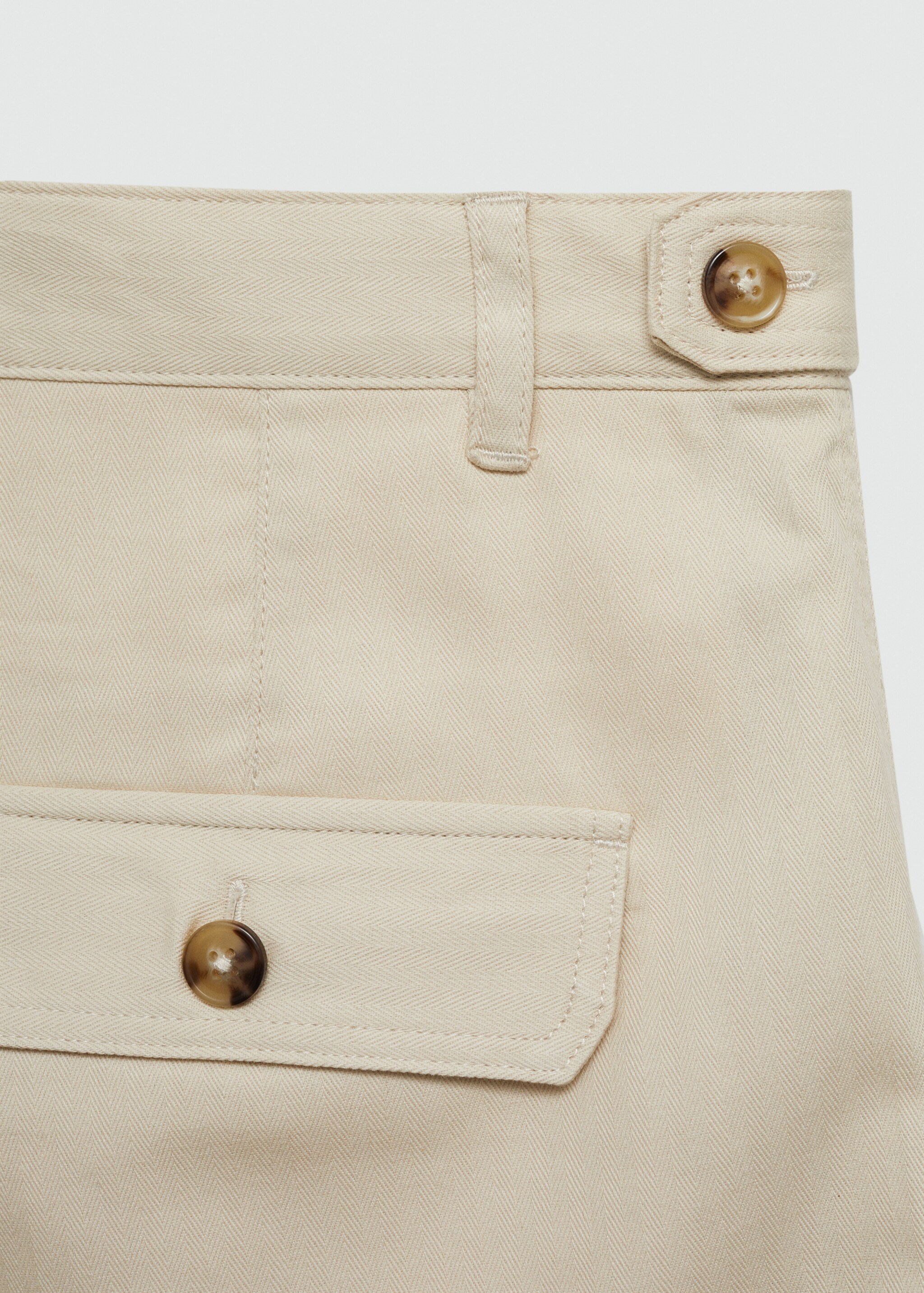 100% herringbone cotton bermuda shorts - Details of the article 8