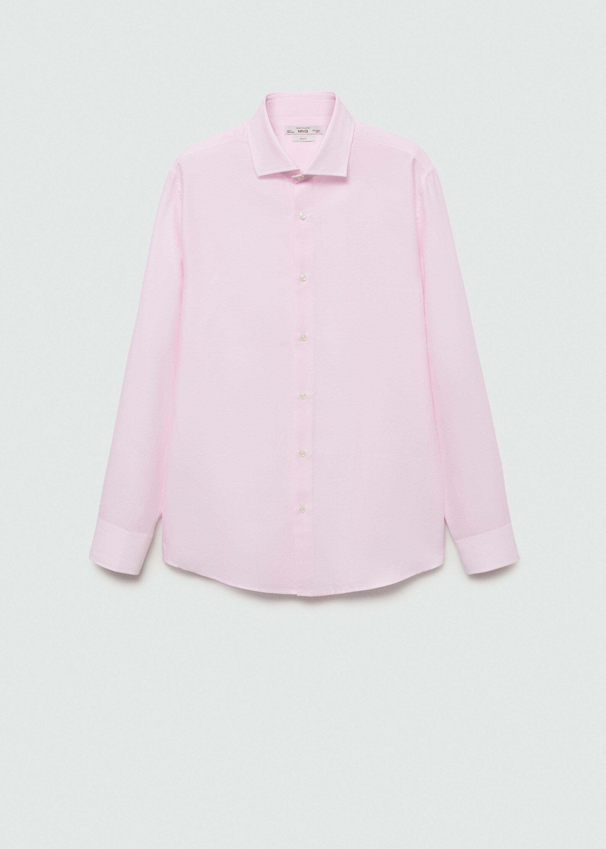 Chemise costume slim-fit micro-rayures twill - Article sans modèle, Rose clair. Ref: 77030575-00.