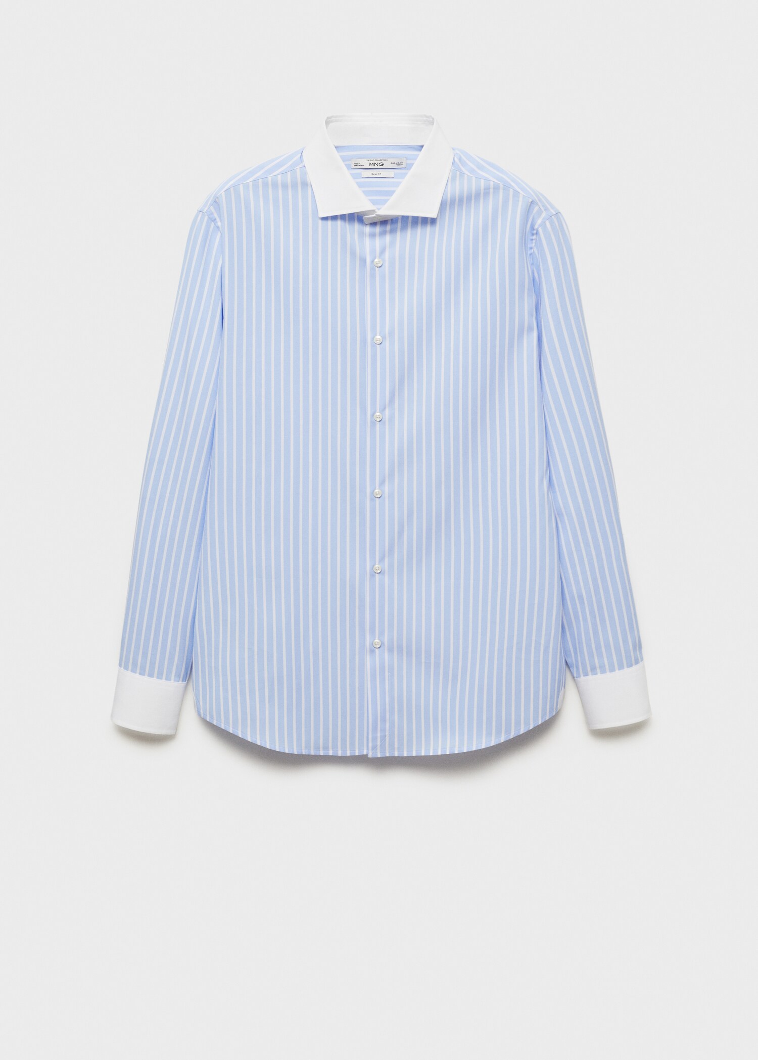 Striped-print slim-fit suit shirt - Article without model