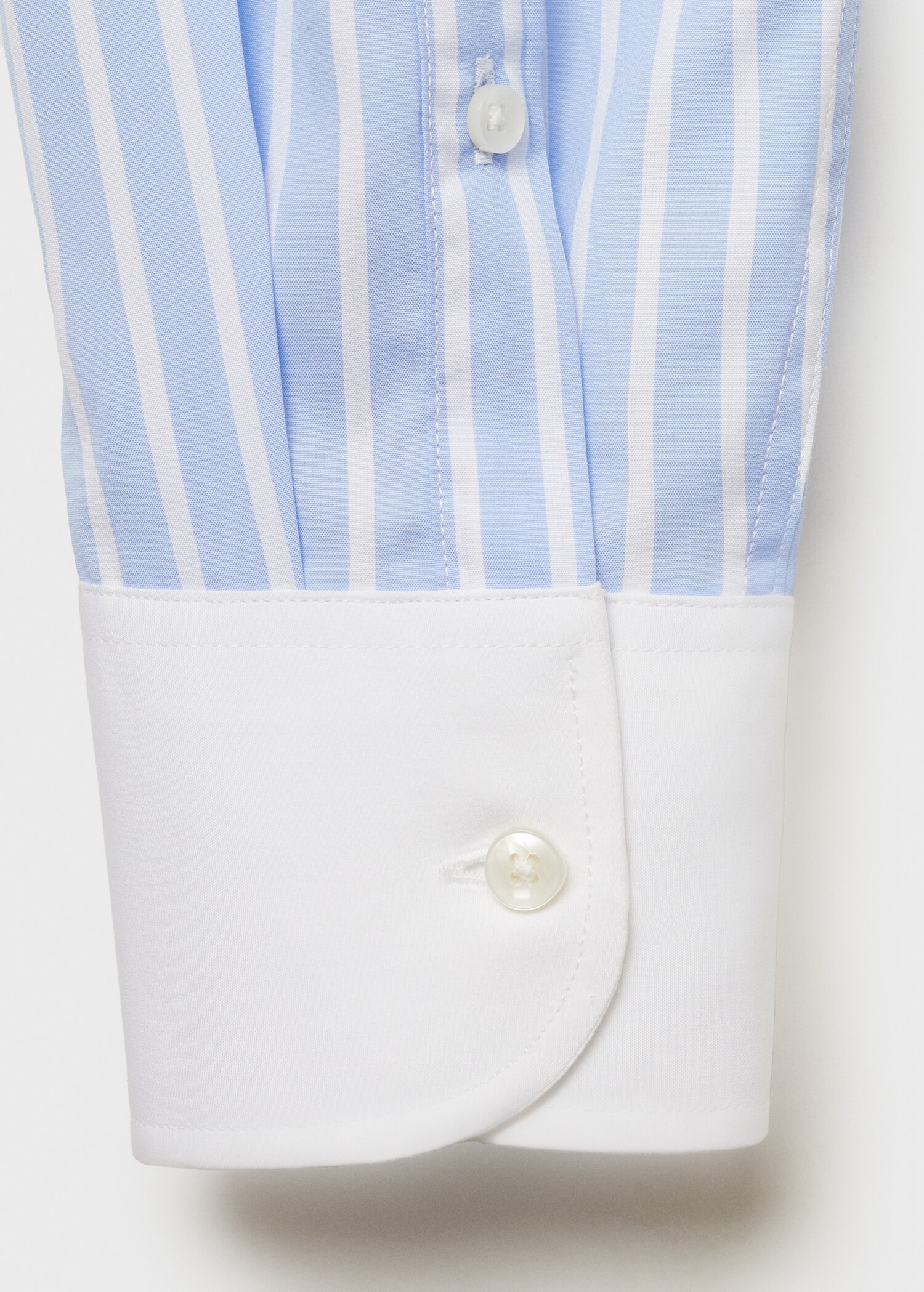 Striped-print slim-fit suit shirt - Details of the article 0