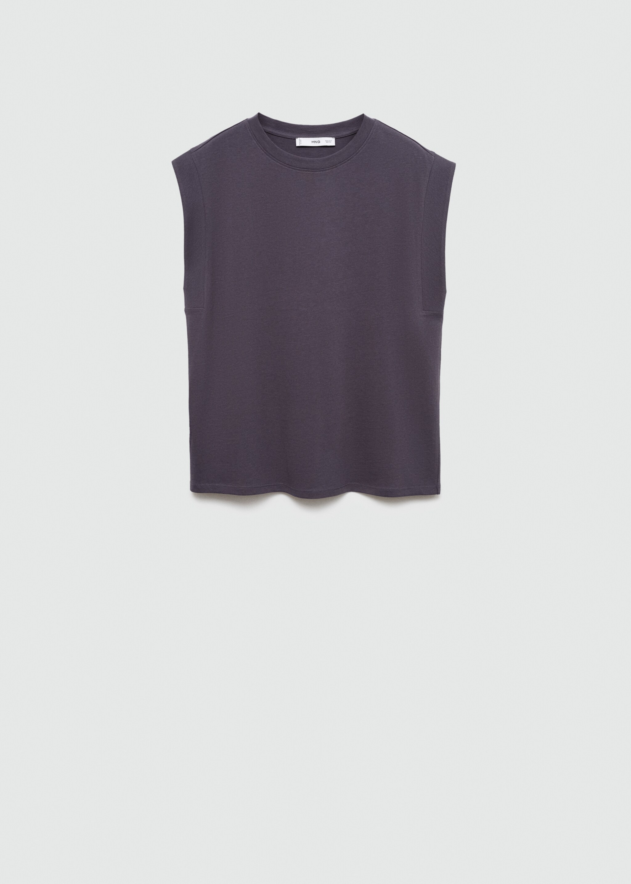 Kurzärmliges Baumwoll-T-Shirt - Artikel ohne Model, Anthrazit. Ref: 77030581-00.