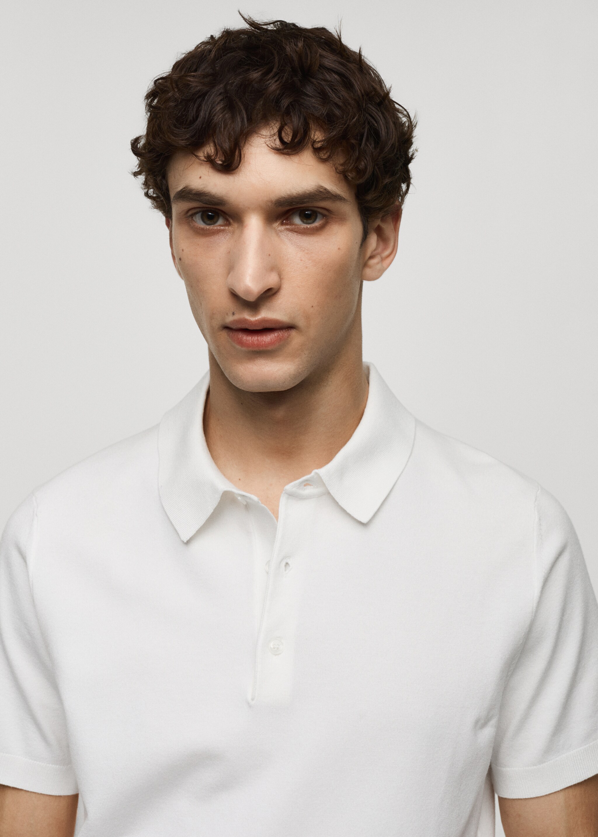 Fine-knit polo shirt - Details of the article 1