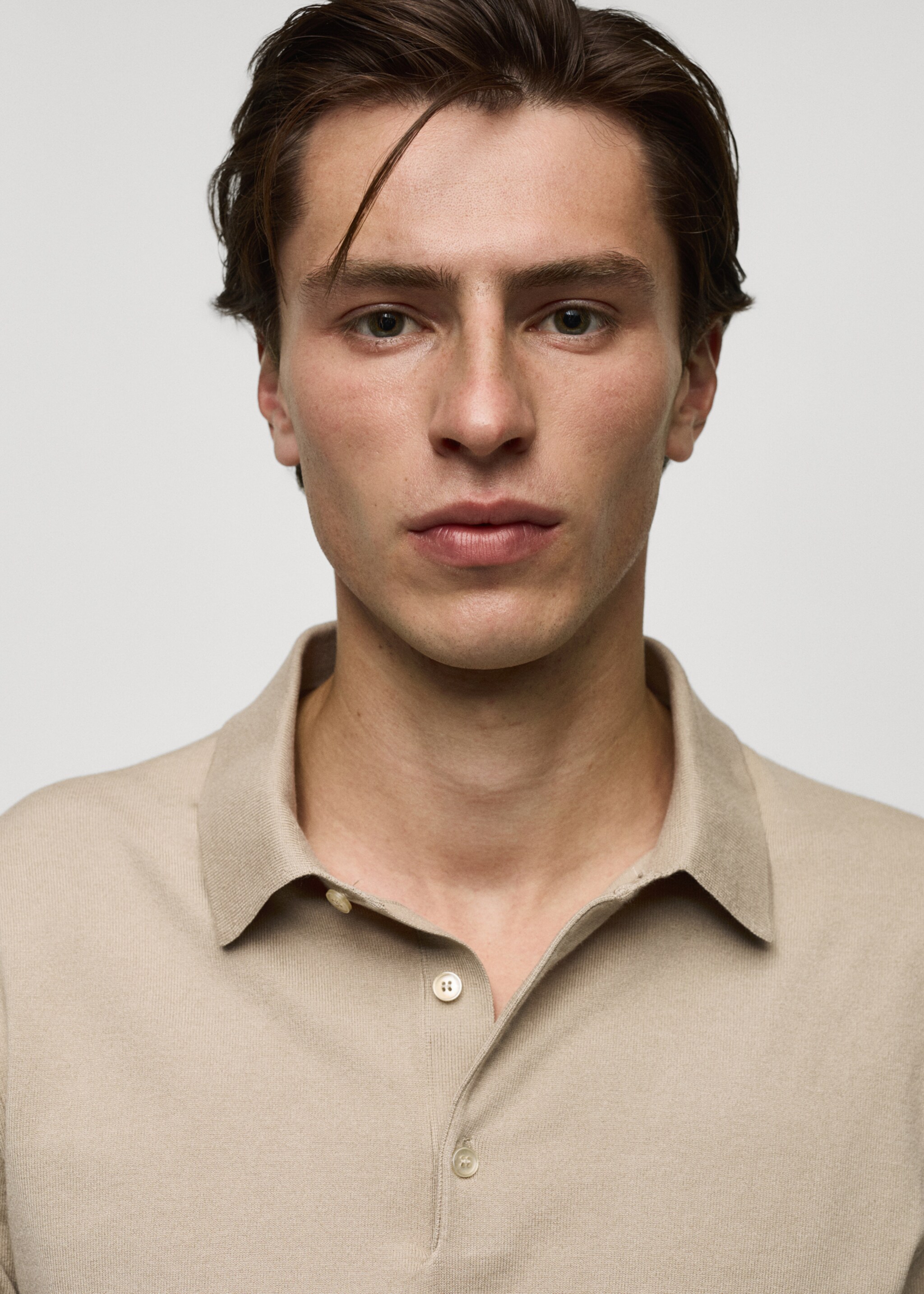 Fine-knit polo shirt - Details of the article 1