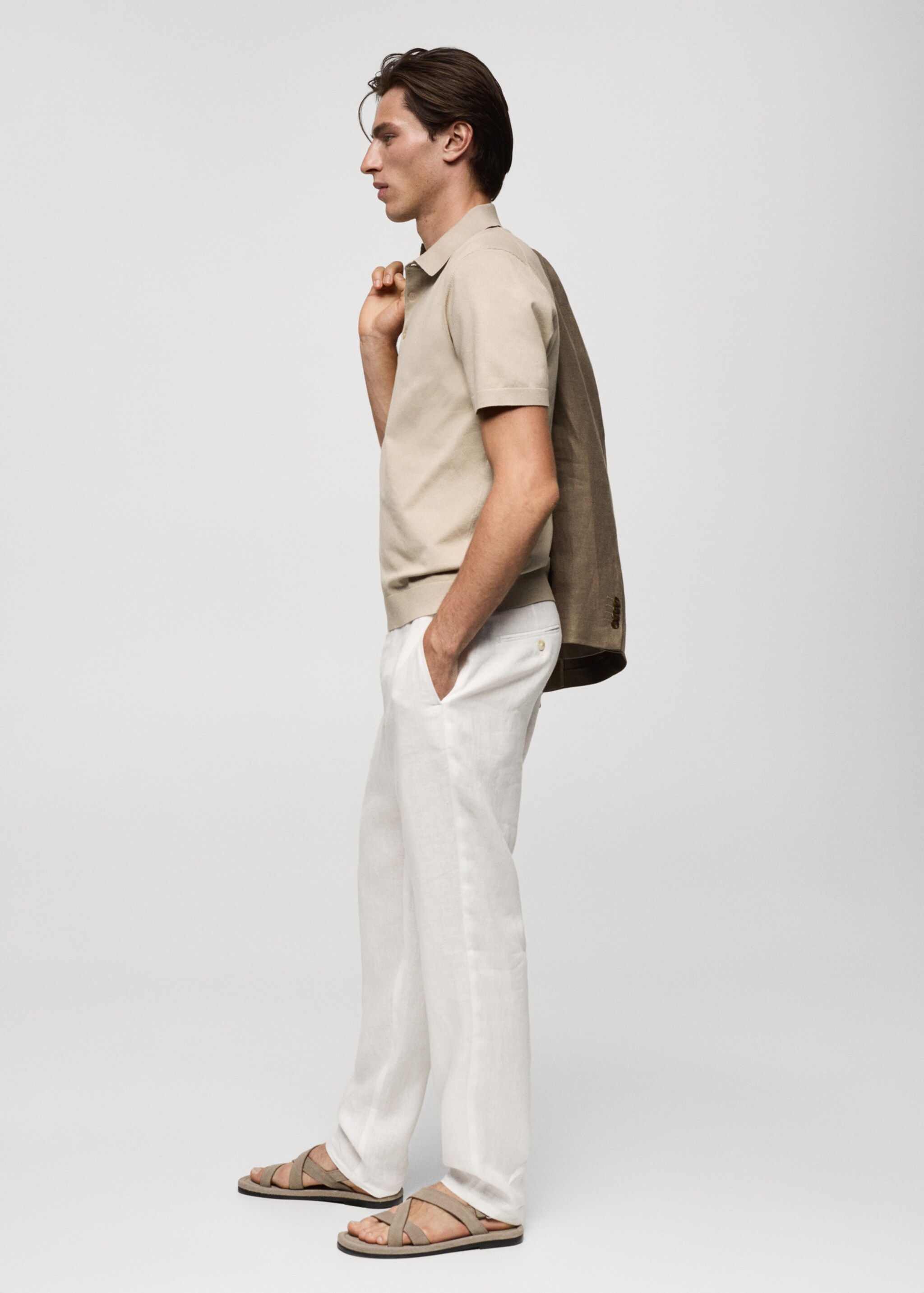 Fine-knit polo shirt - Details of the article 2