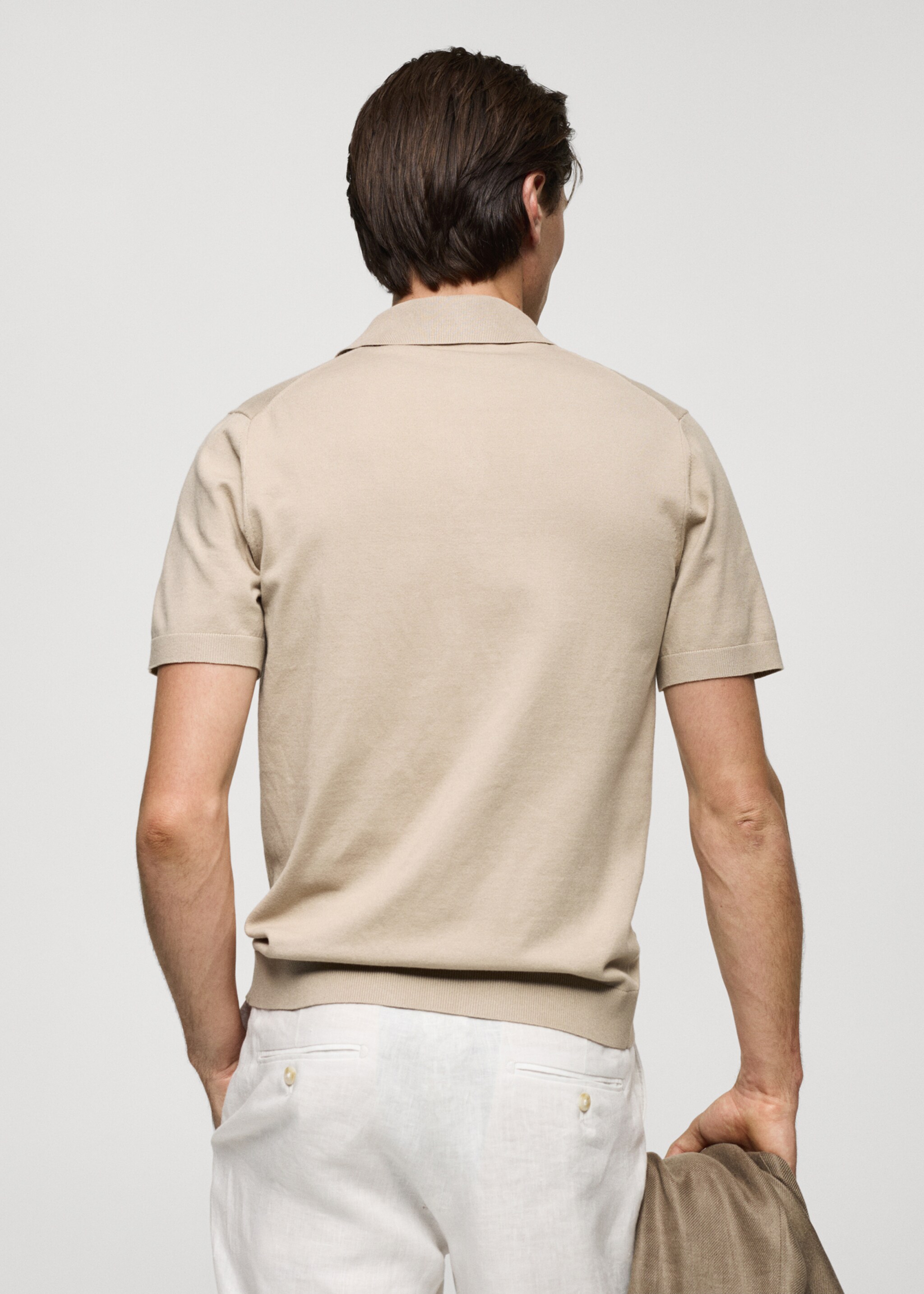 Fine-knit polo shirt - Reverse of the article
