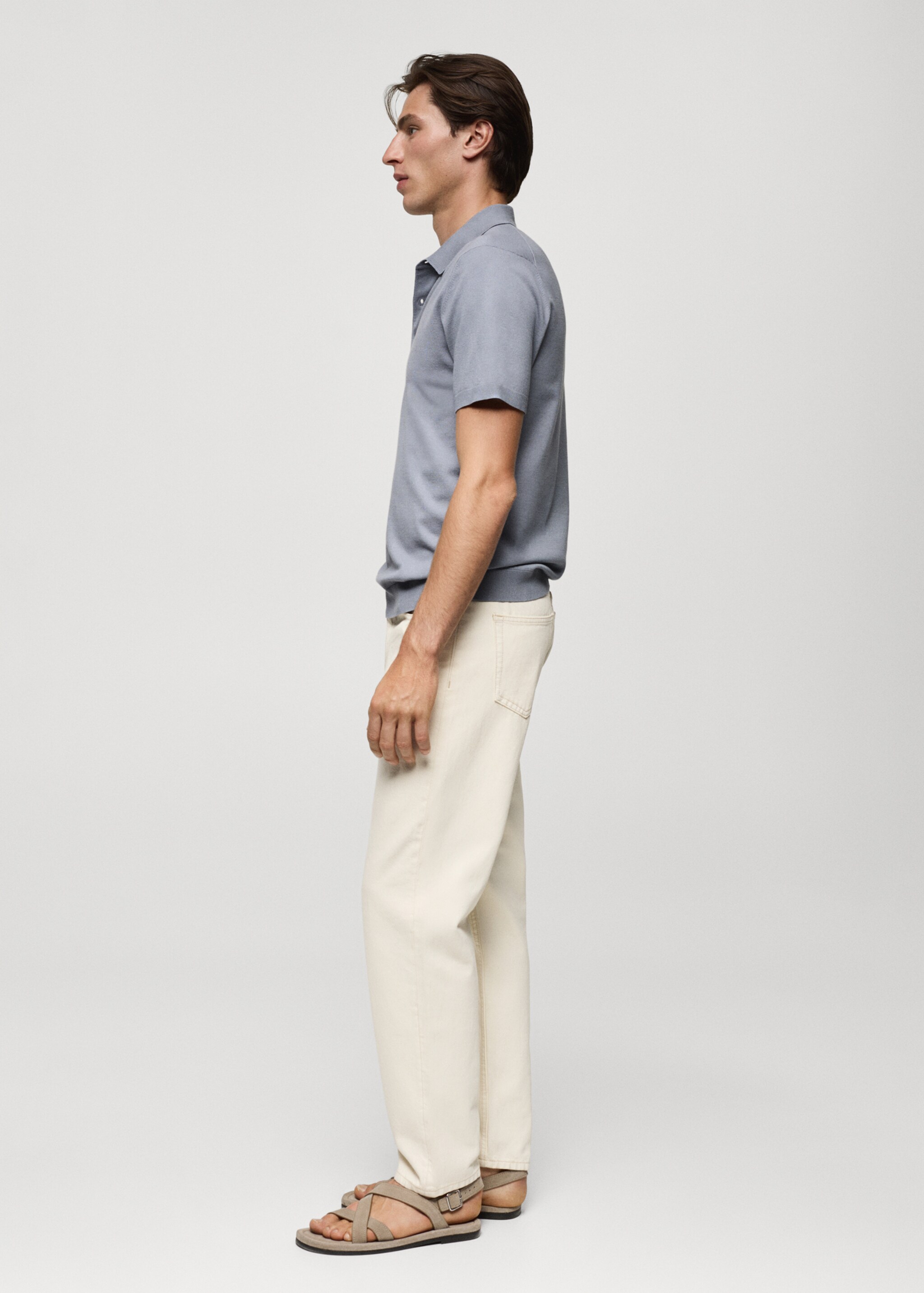 Fine-knit polo shirt - Details of the article 2