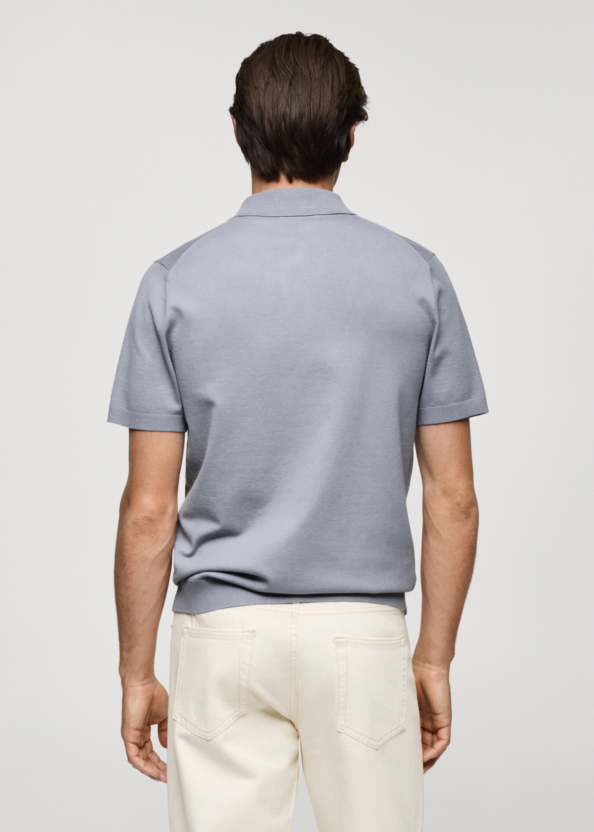Fine-knit polo shirt - Reverse of the article