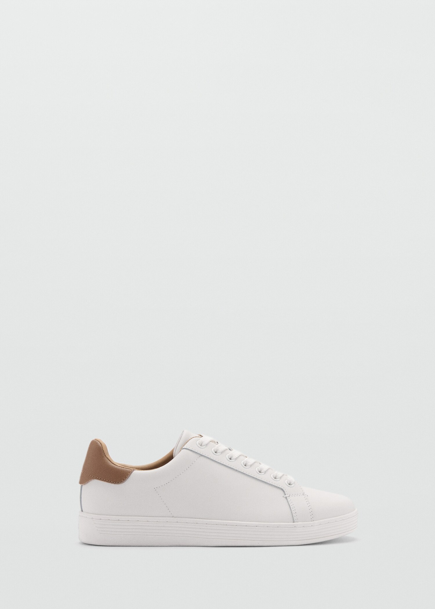 Contrasting panel leather sneakers - Article without model