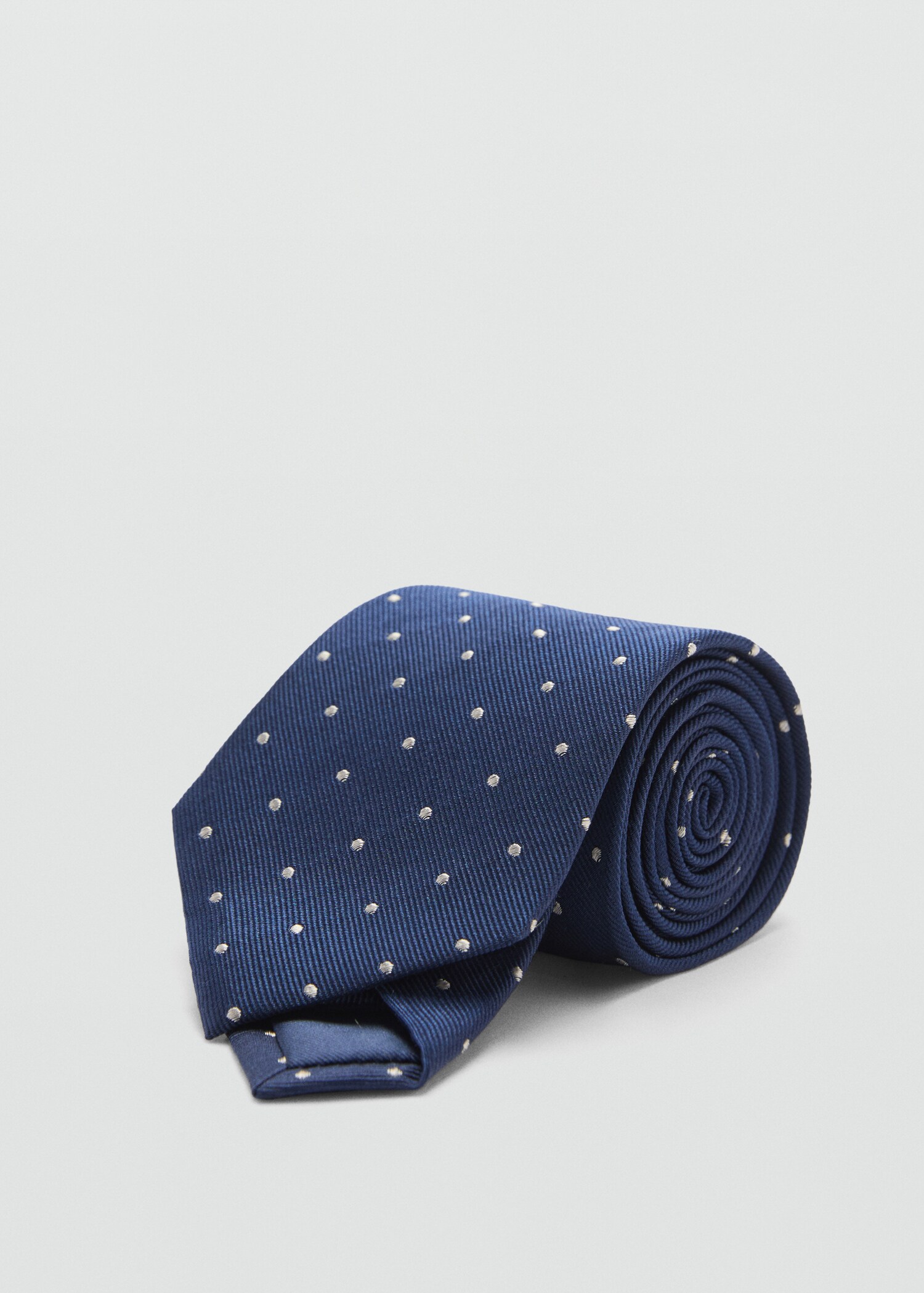 Corbata 100% seda de mora lunares - Plano medio