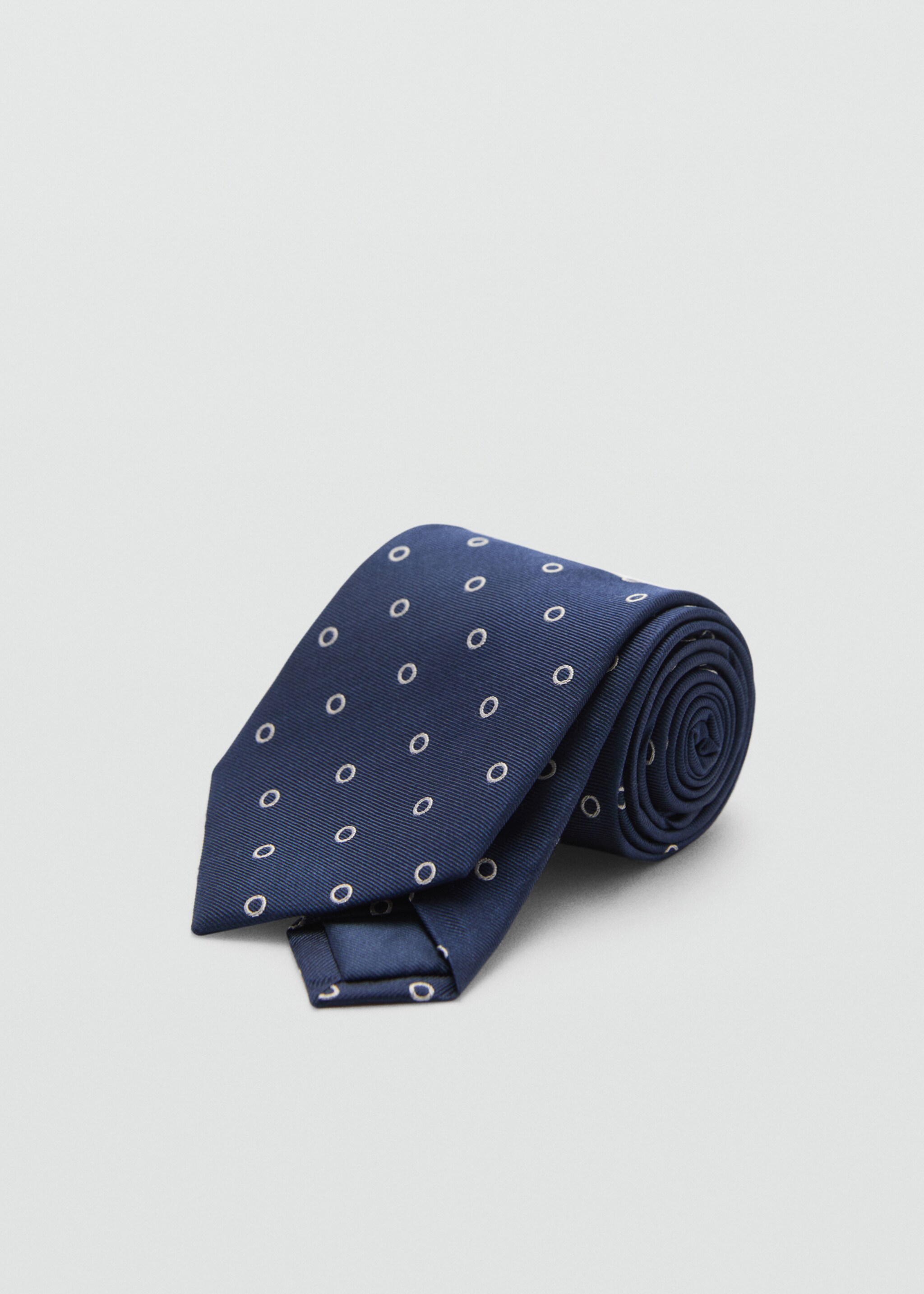 Corbata 100% seda de mora estructura - Plano medio, Azul marino oscuro. Ref: 77030598-00.