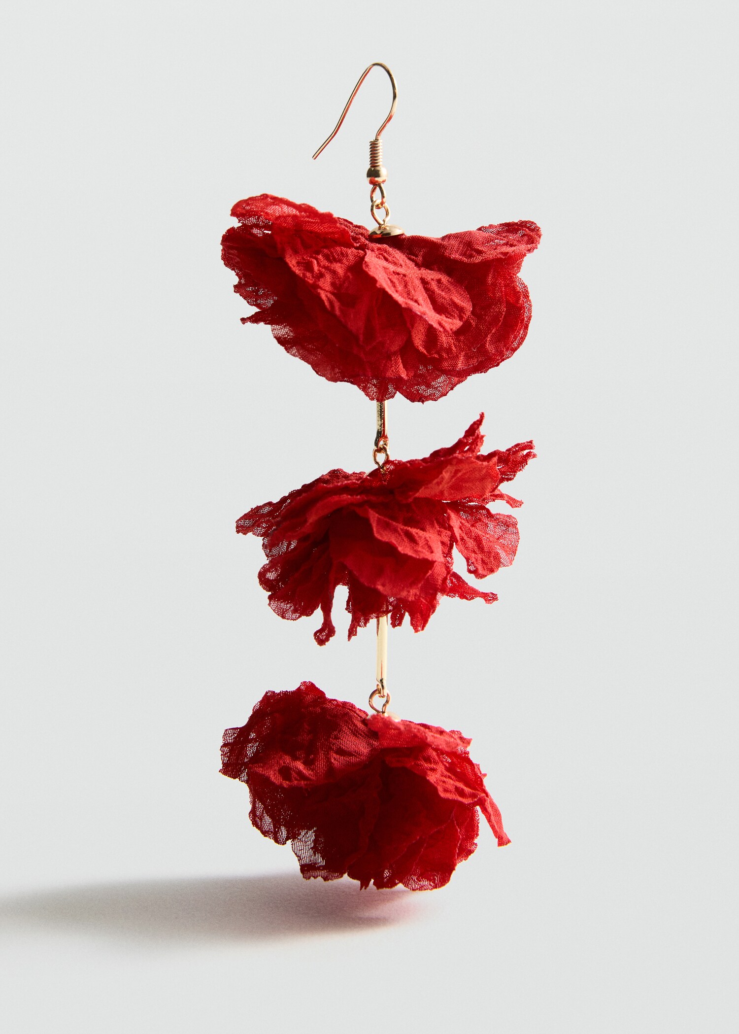 Flower pendant earrings - Medium plane