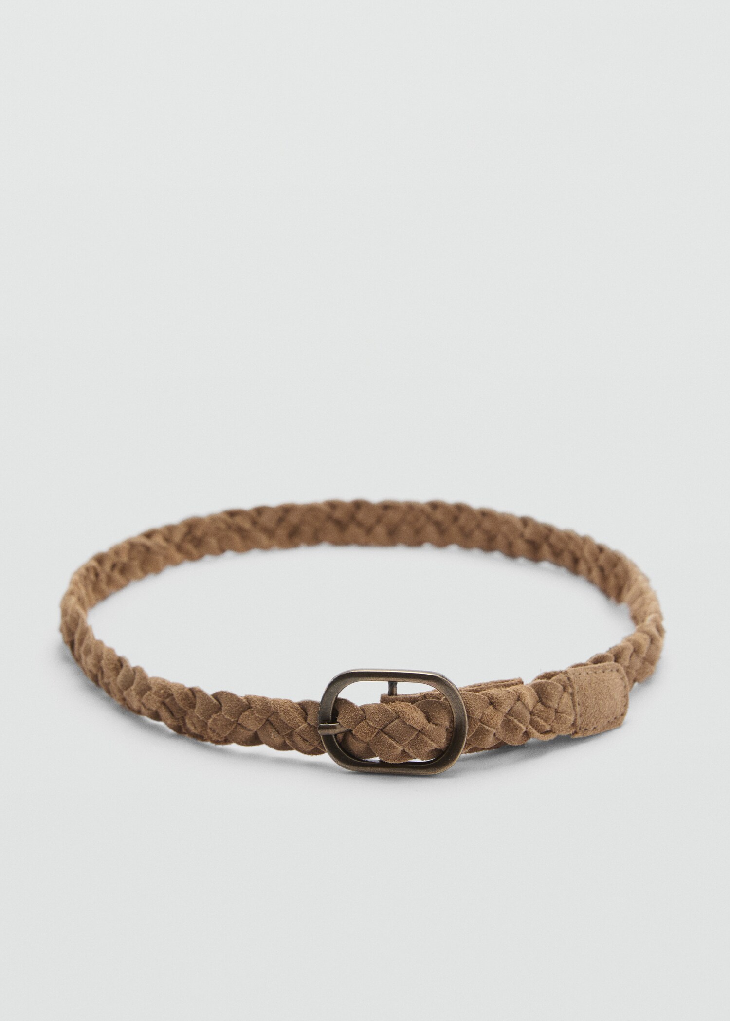 Braided leather belt - Medium plane