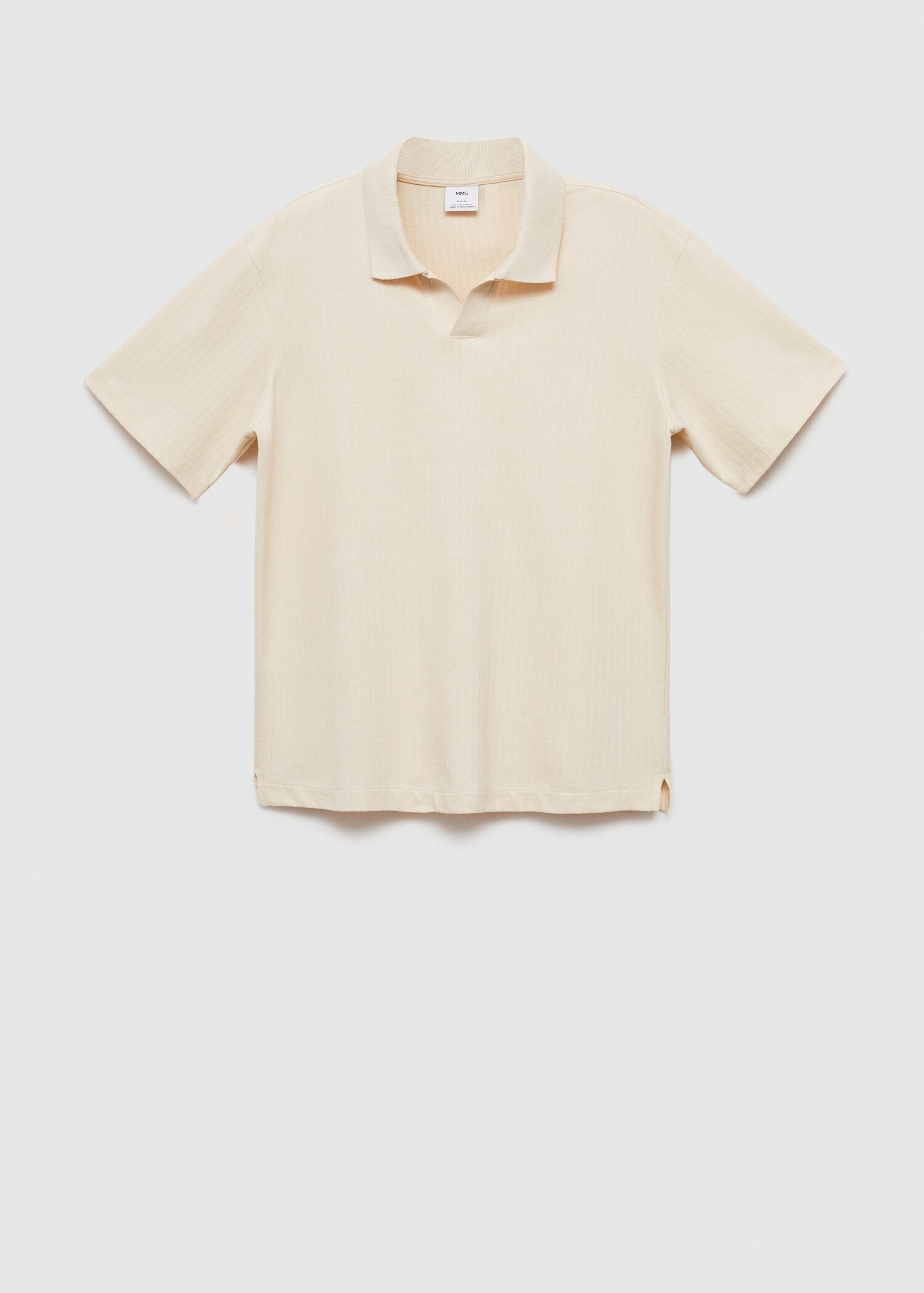 Polo regular-fit coton maille côtelée - Article sans modèle