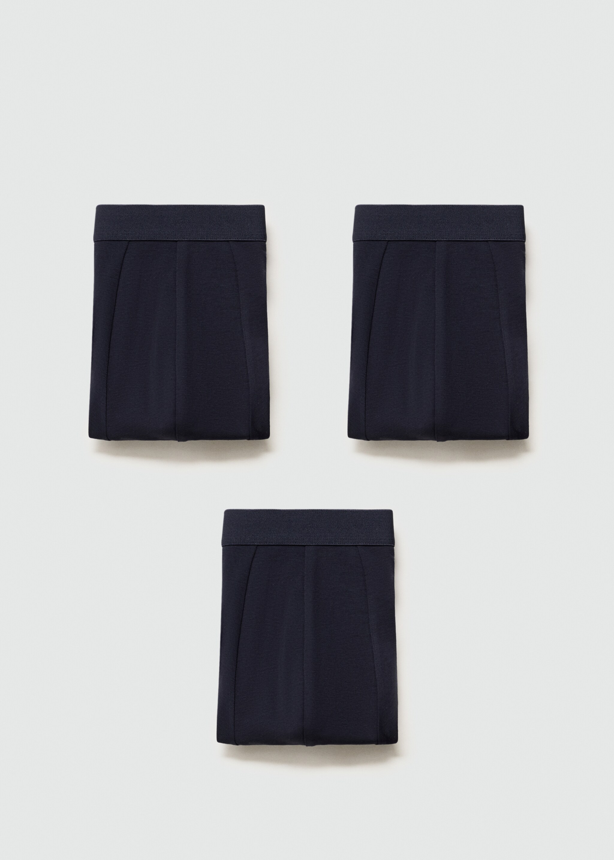 Pack of 3 cotton boxers - Article without model, Dark Navy. Ref: 77030610-00.