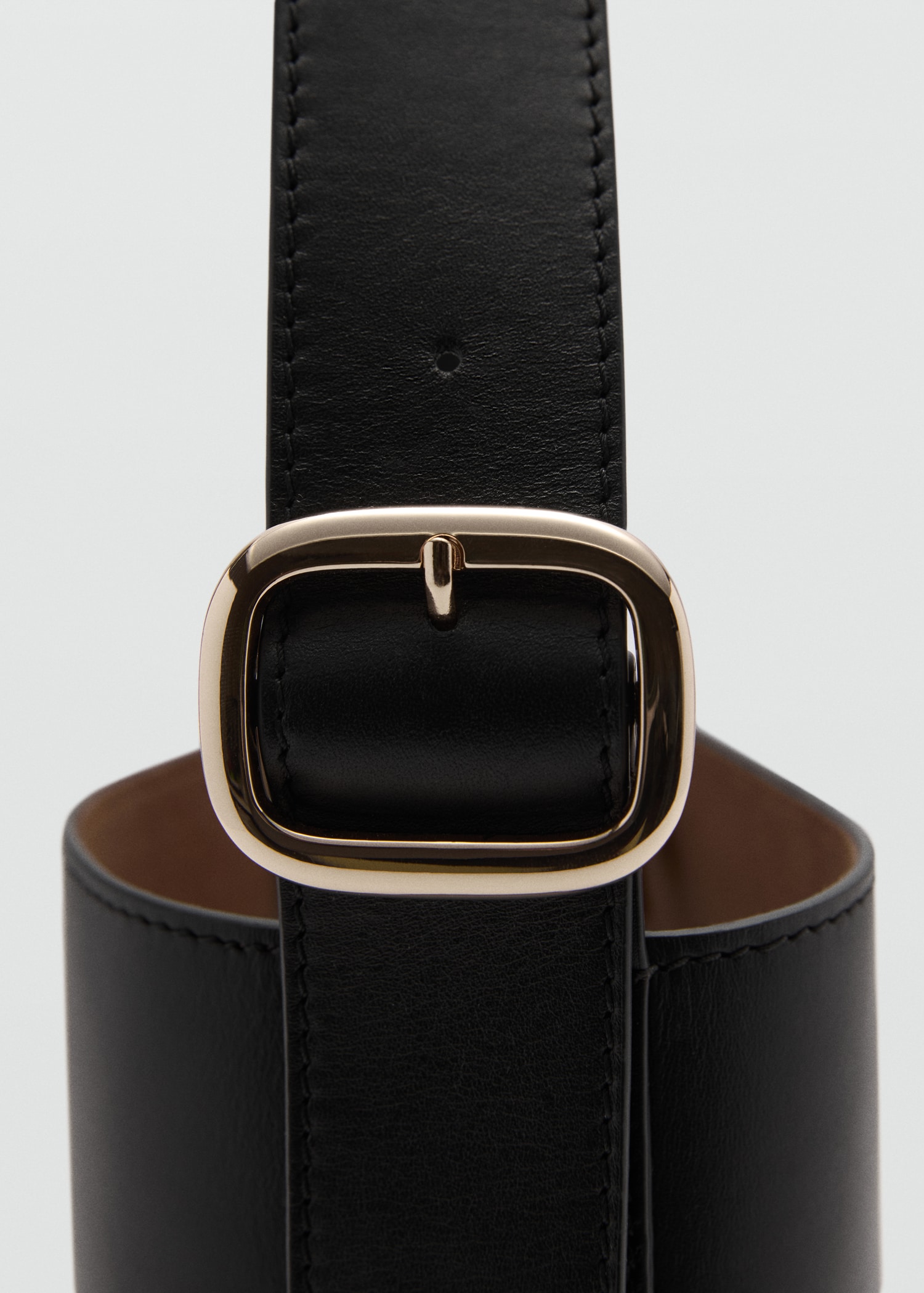 Leather shopper bag Women MANGO OUTLET USA - Main Image