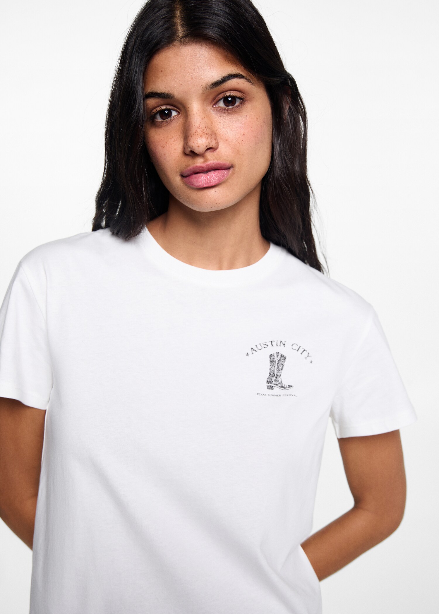 Tee-shirt basique imprimé - Ecru - - 3.50 Tee-shirt basique imprimé - Ecru - - 3.50