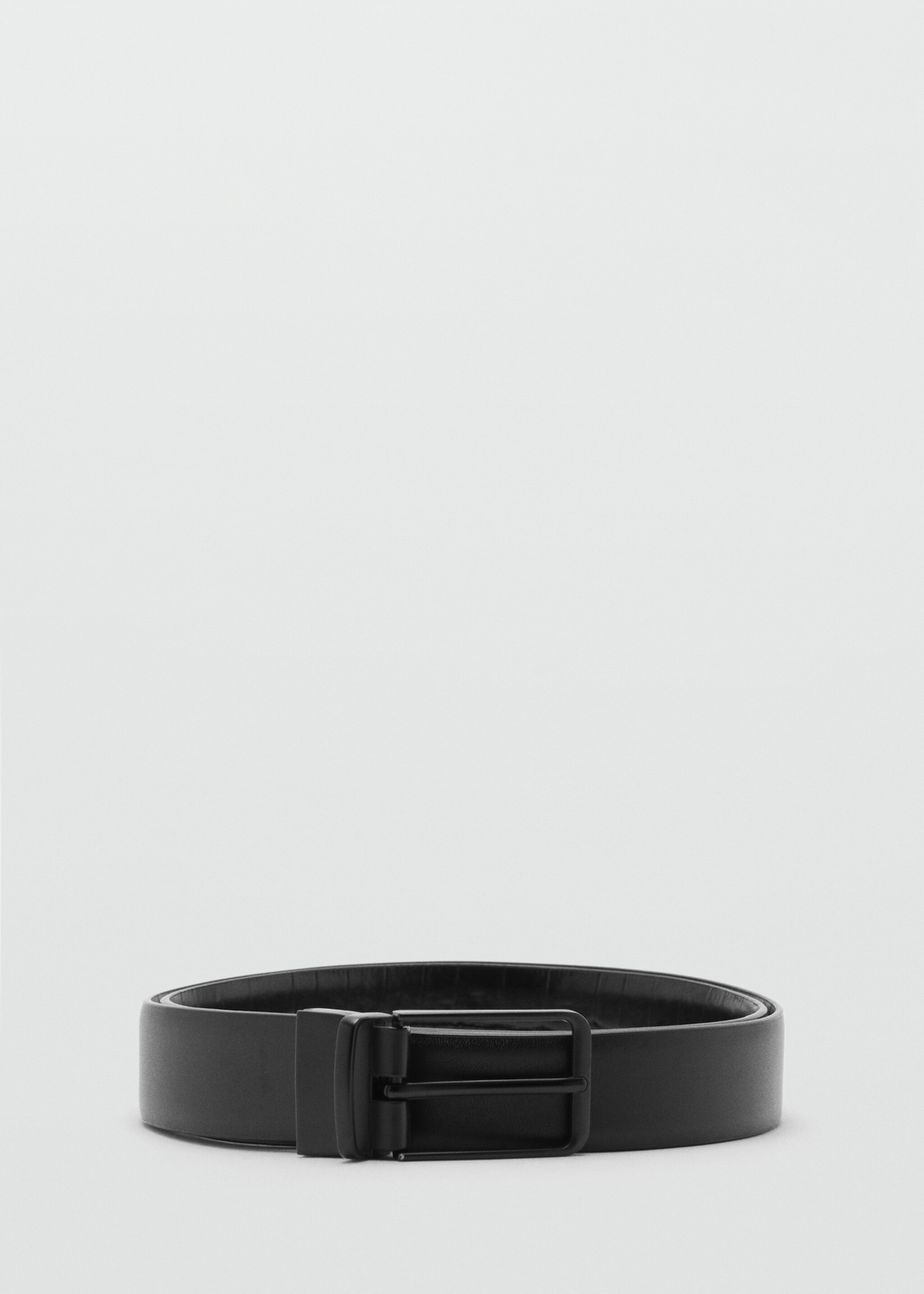 Croc-effect leather belt - Medium plane