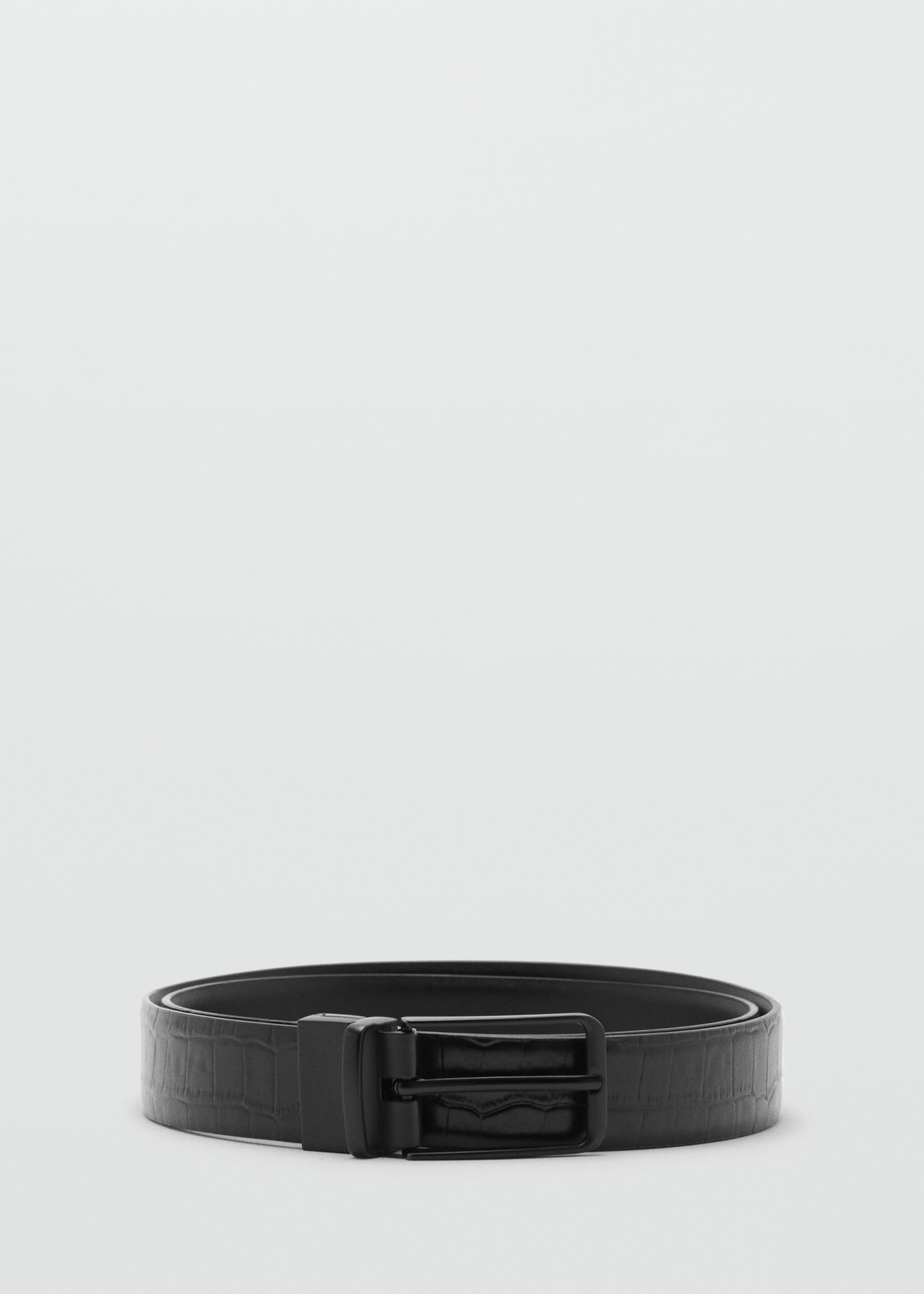 Croc-effect leather belt - Article without model