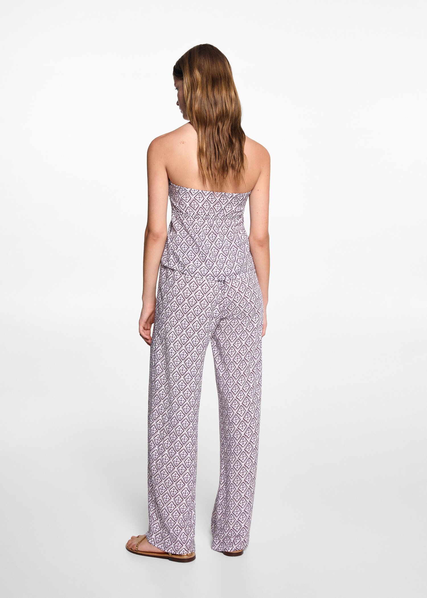 Flowy printed trousers - Reverse of the article