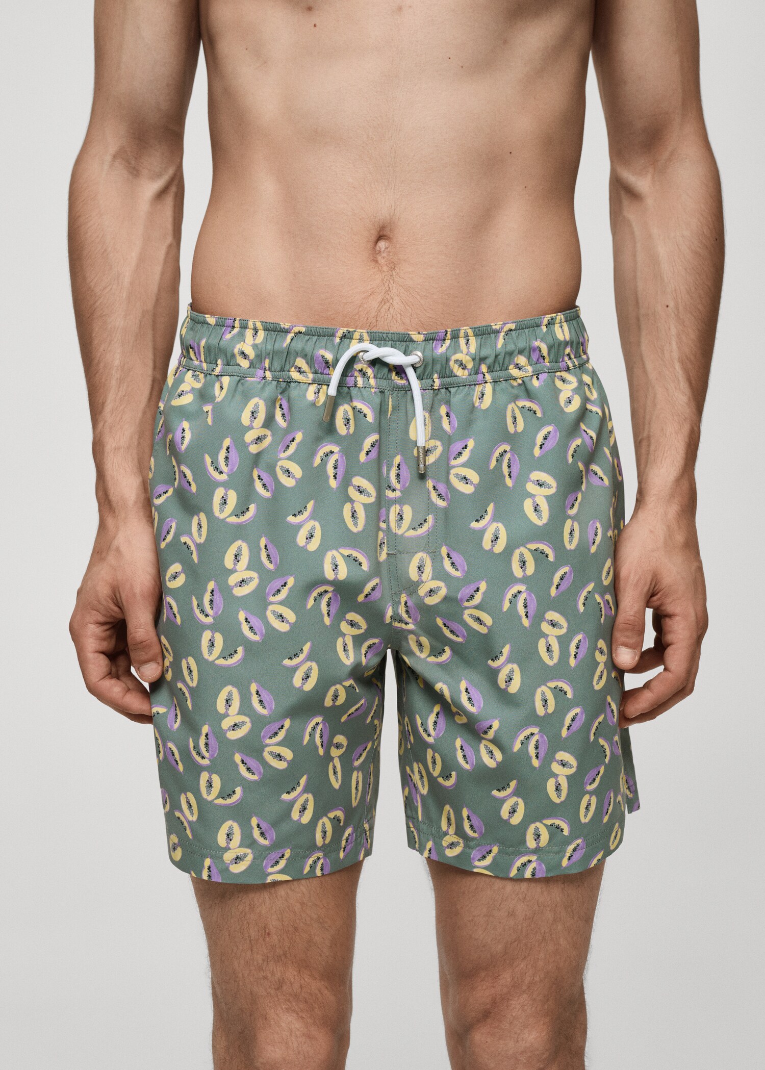 Papaya-print swimsuit - Details of the article 1