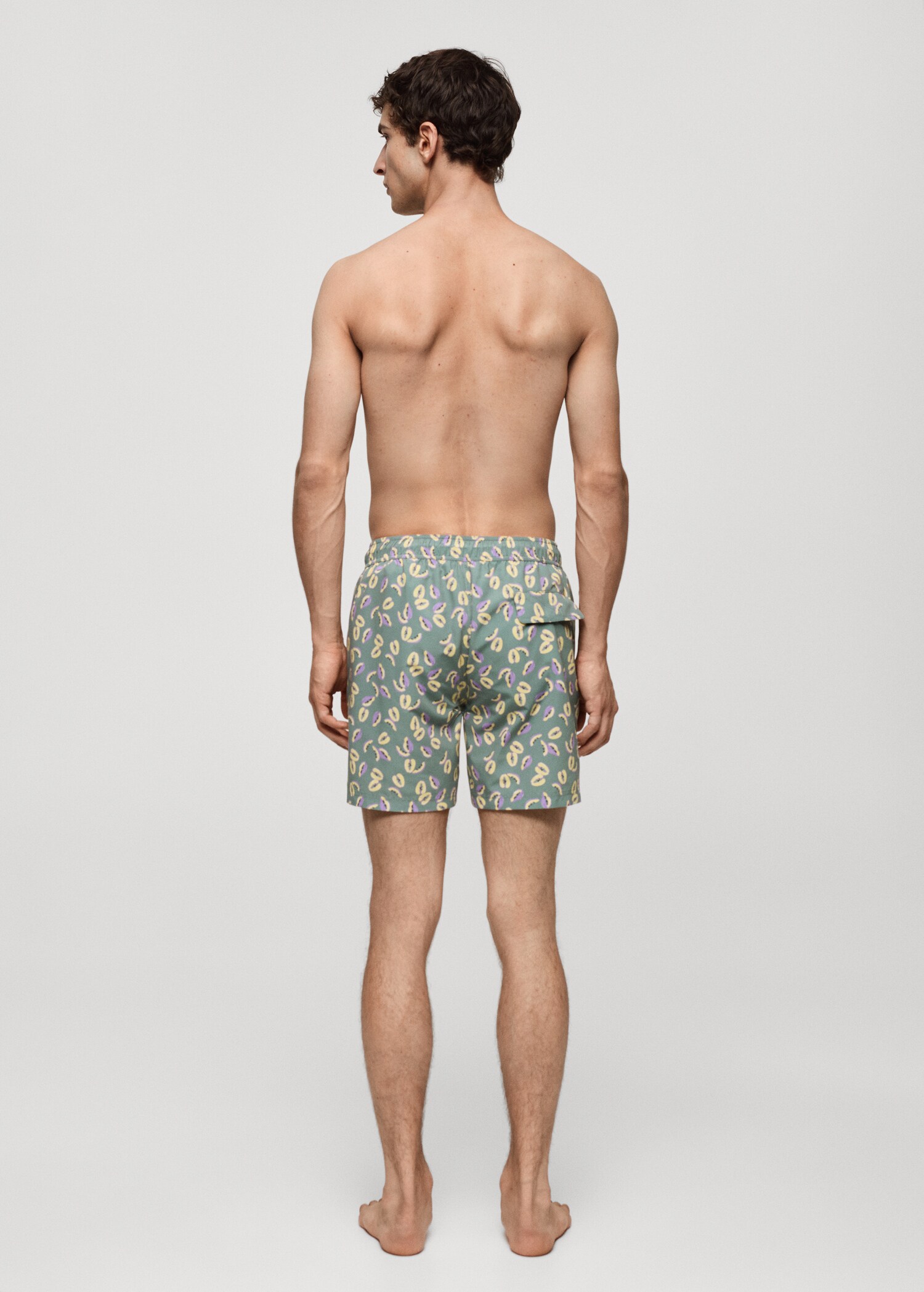 Papaya-print swimsuit - Reverse of the article