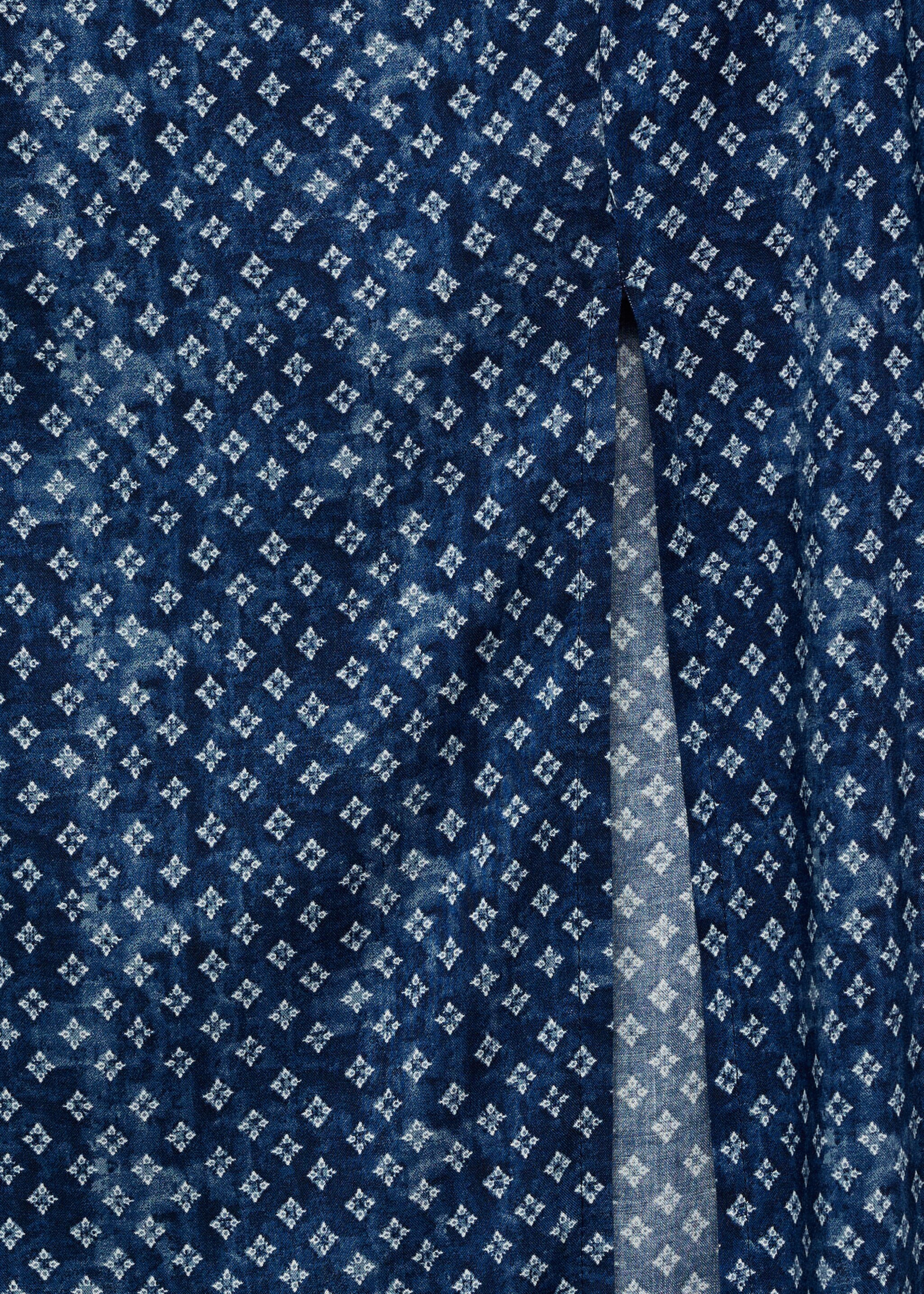 Printed midi skirt - Details of the article 8, Dark Navy. Ref: 77030644-00.