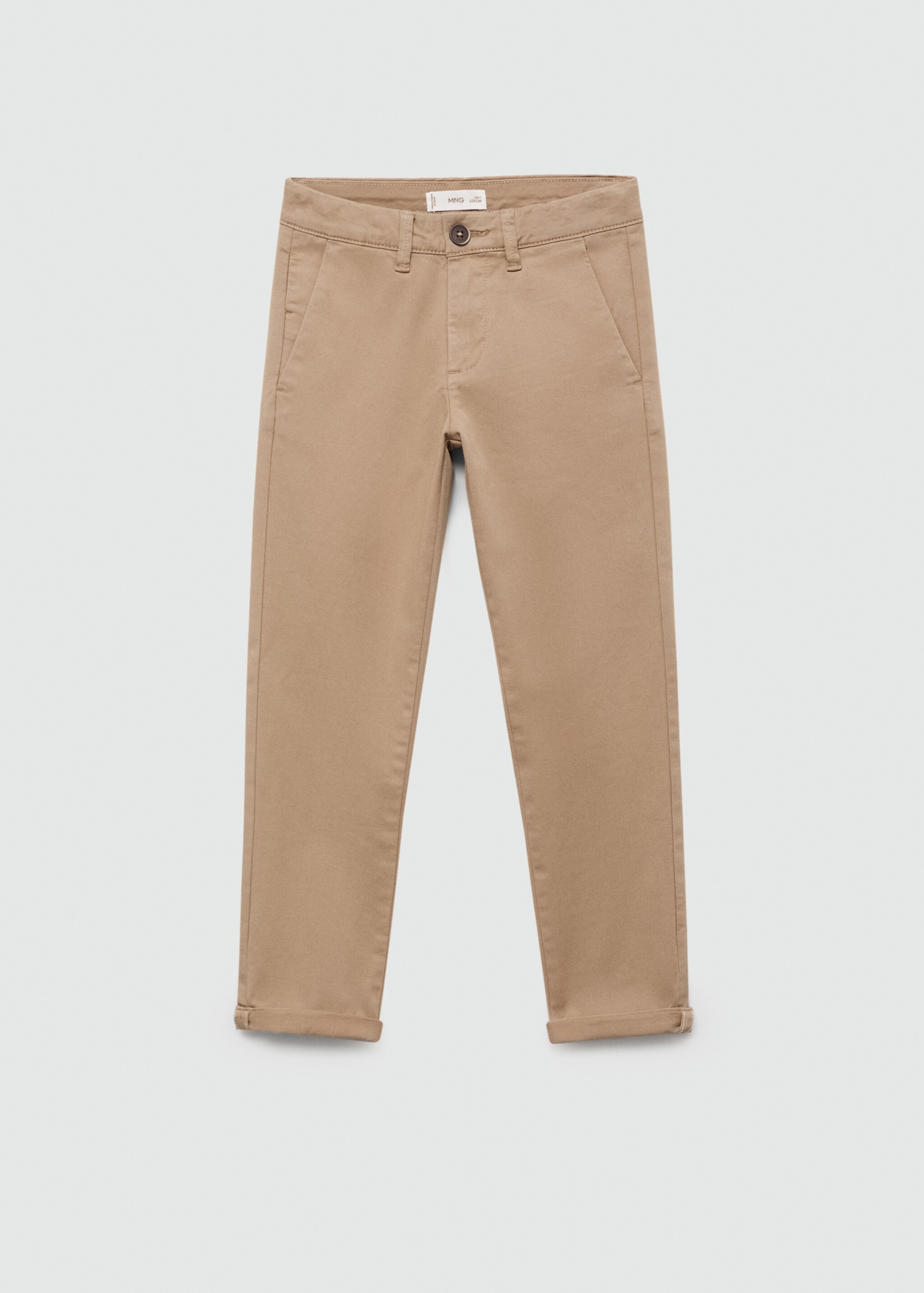 Cotton chinos - Article without model, Beige. Ref: 77031011-00.