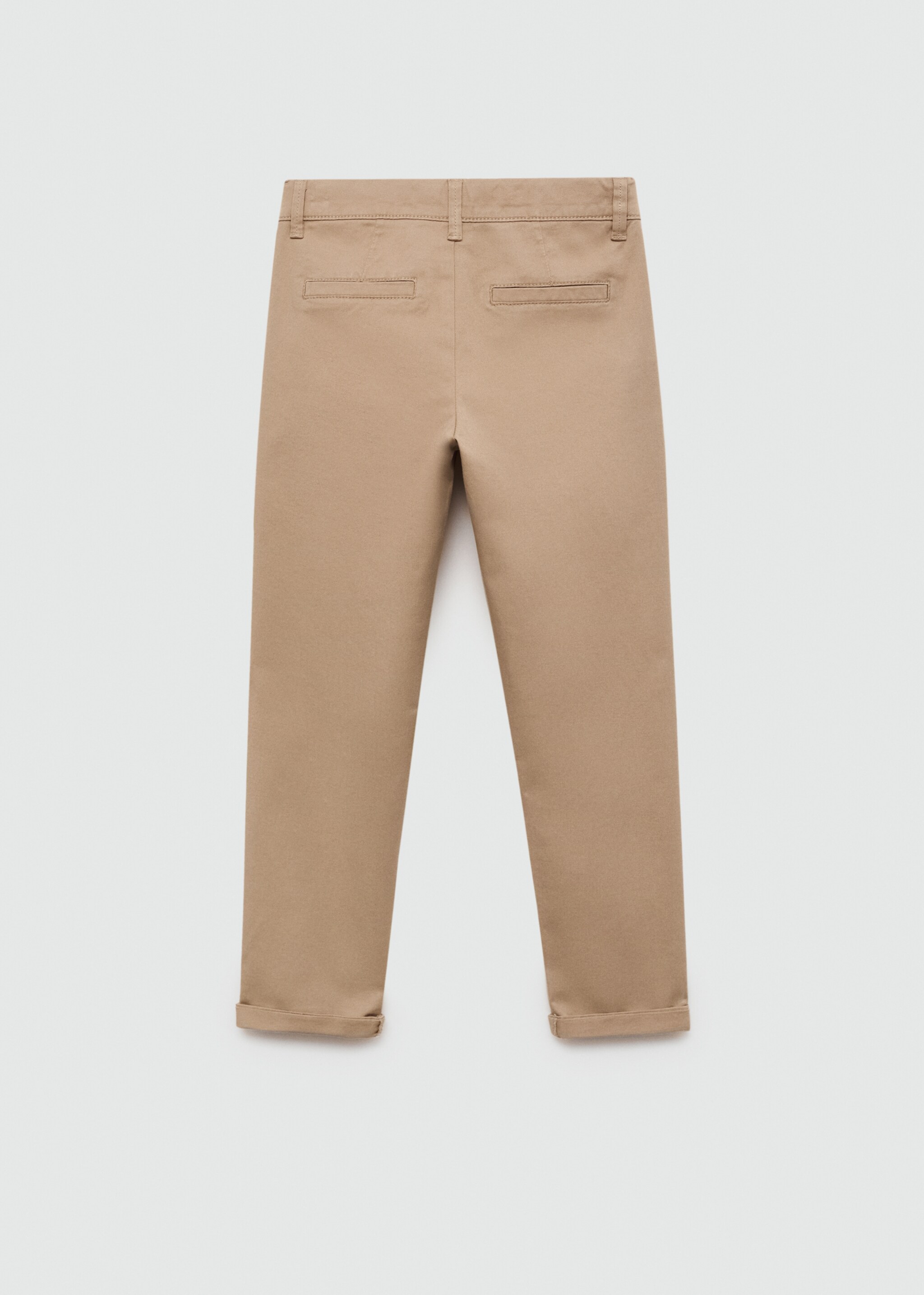 Cotton chinos - Reverse of the article, Beige. Ref: 77031011-00.