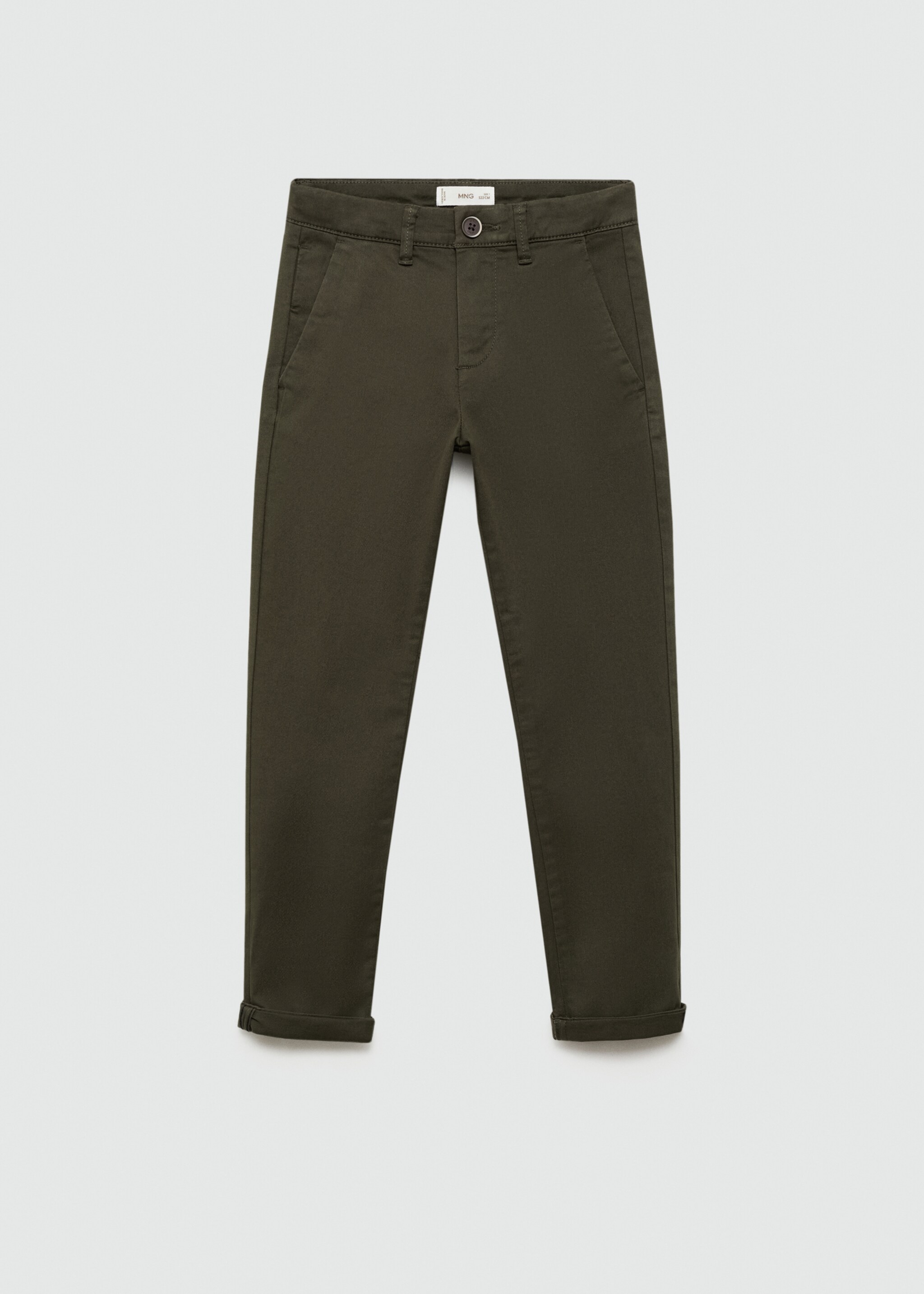 Katoenen chino - Artikel zonder model, Bosgroen. Ref: 77031011-00.