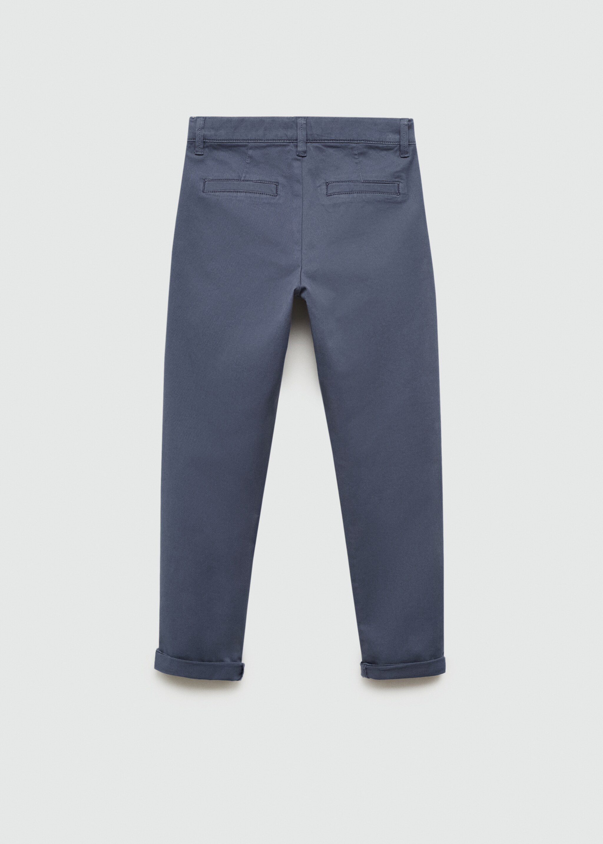 Cotton chinos - Reverse of the article, Blue. Ref: 77031011-00.