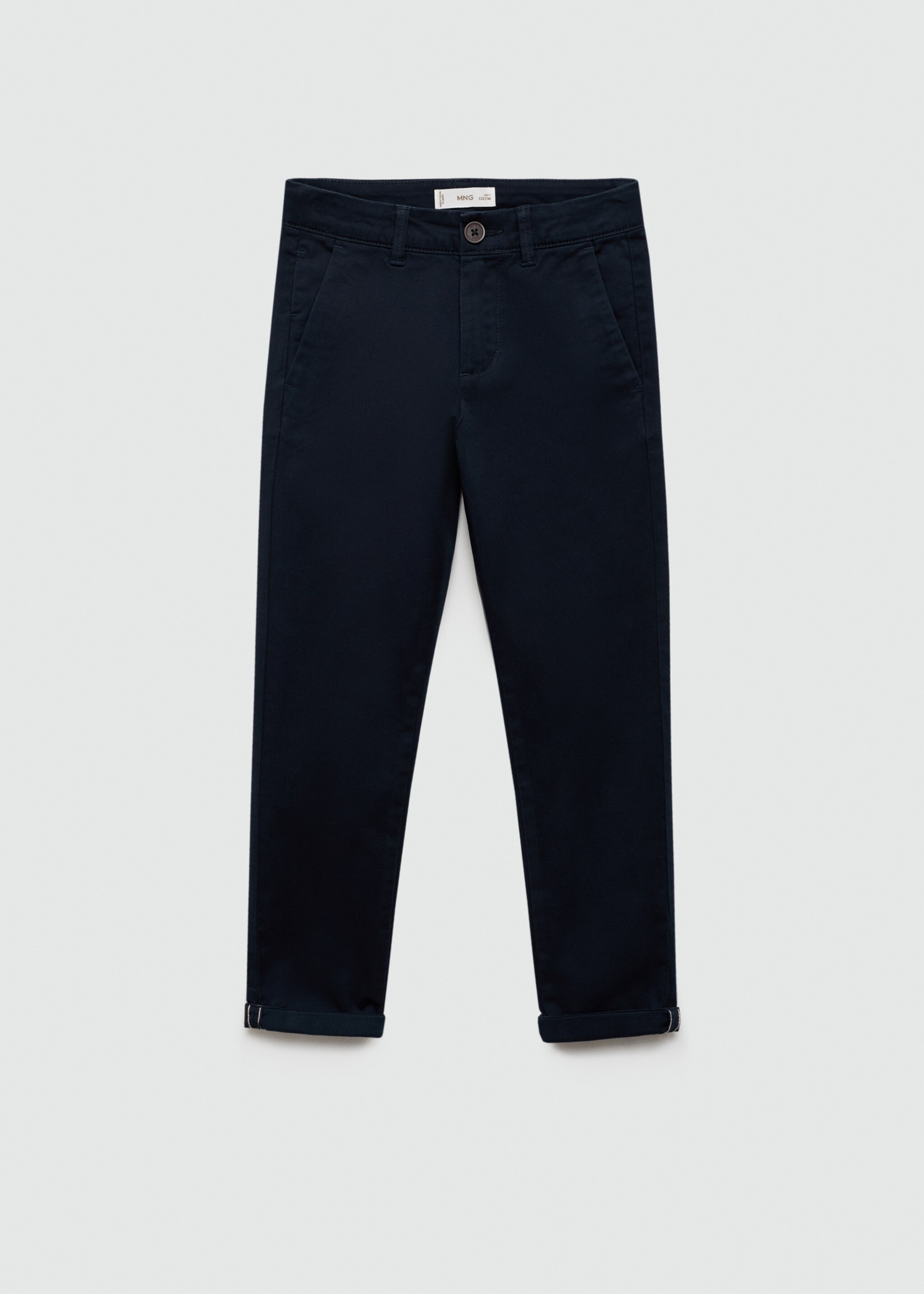 Chinohose aus Baumwolle - Artikel ohne Model, Dunkles Marineblau. Ref: 77031011-00.