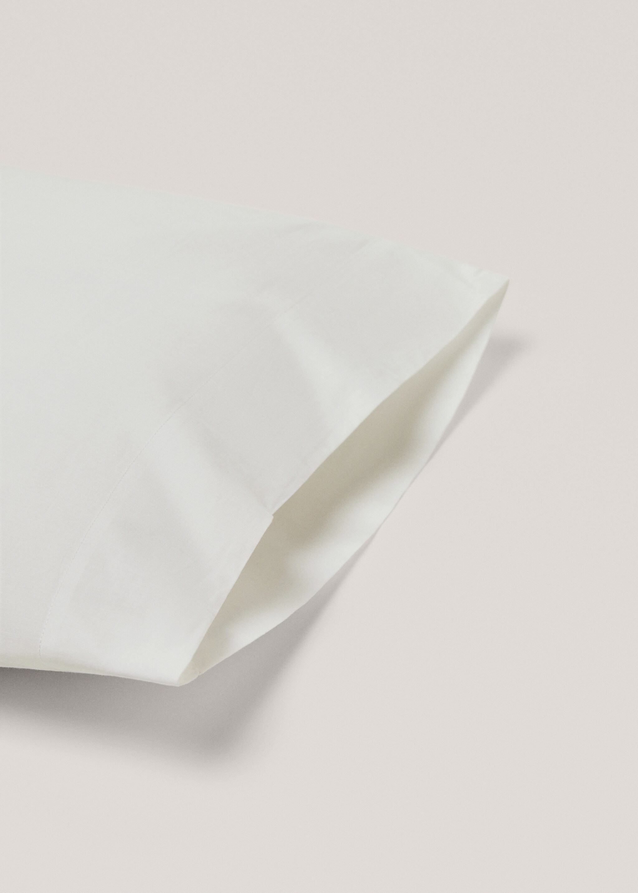 Povlak na polštář perkálová bavlna 45 x 110 cm - Detail zboží 1, Bílá. Ref: 77031015-00.