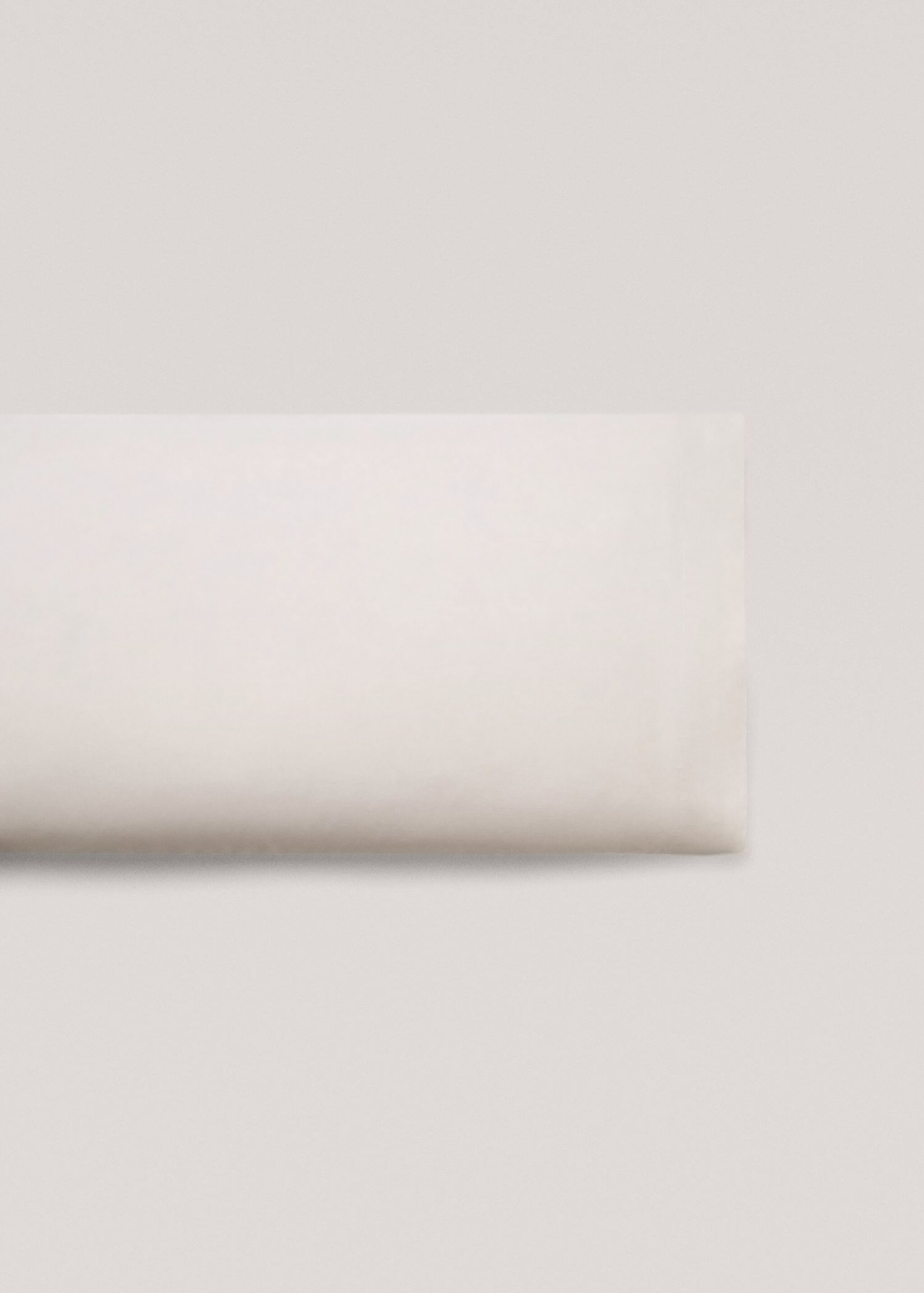 Cotton pillowcase 300 threads 45x110cm - Article without model, Beige. Ref: 77031025-00.