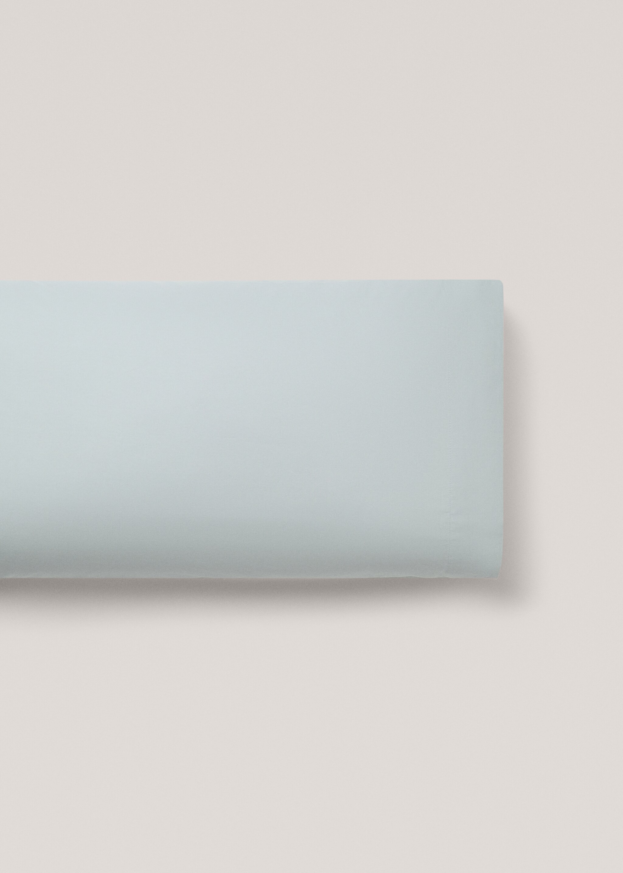 Cotton pillowcase 300 threads 45x110cm - Article without model, Aqua Green. Ref: 77031025-00.